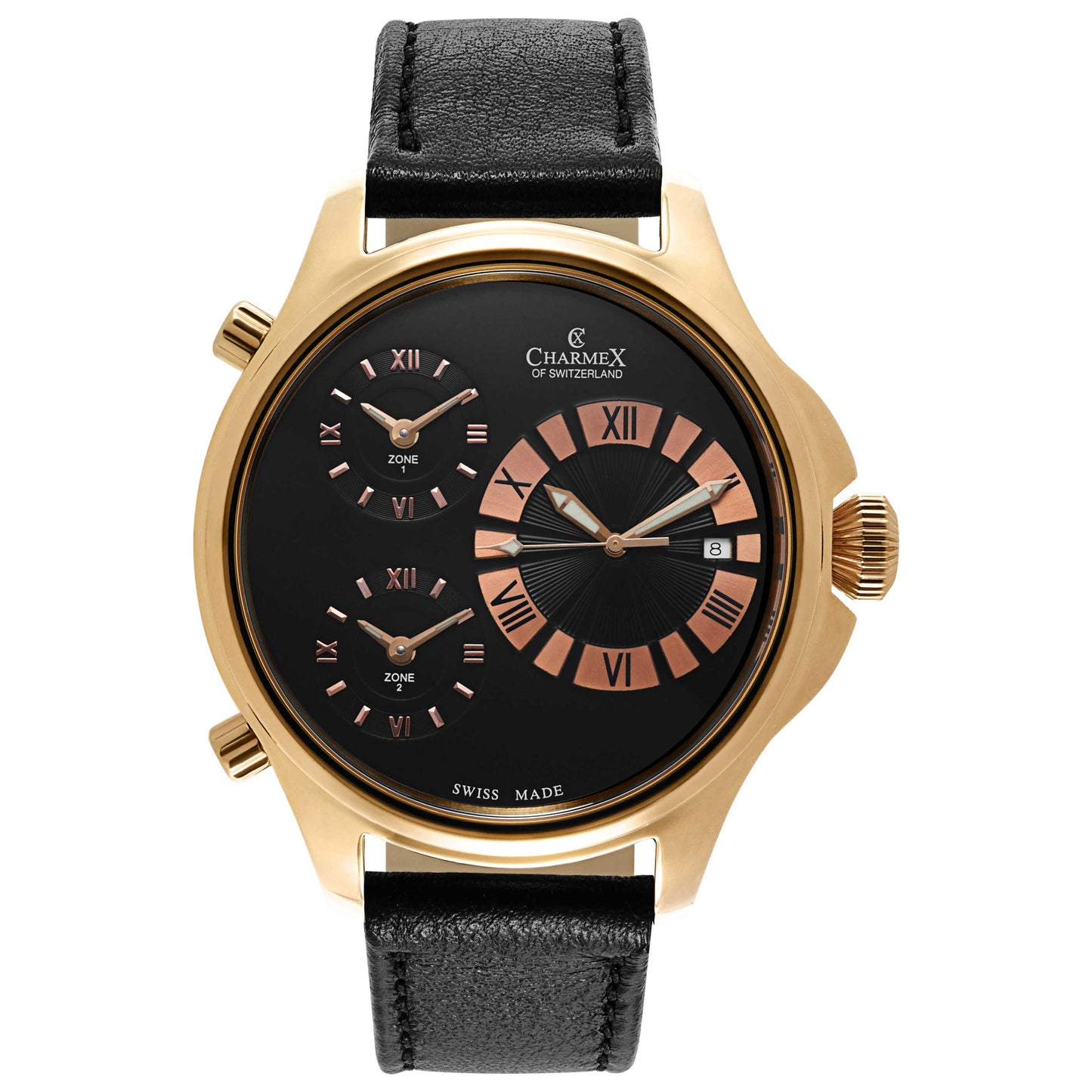 Front view of Charmex Cosmopolitan II Men's Swiss Quartz (Battery-Powered) Watch 2591