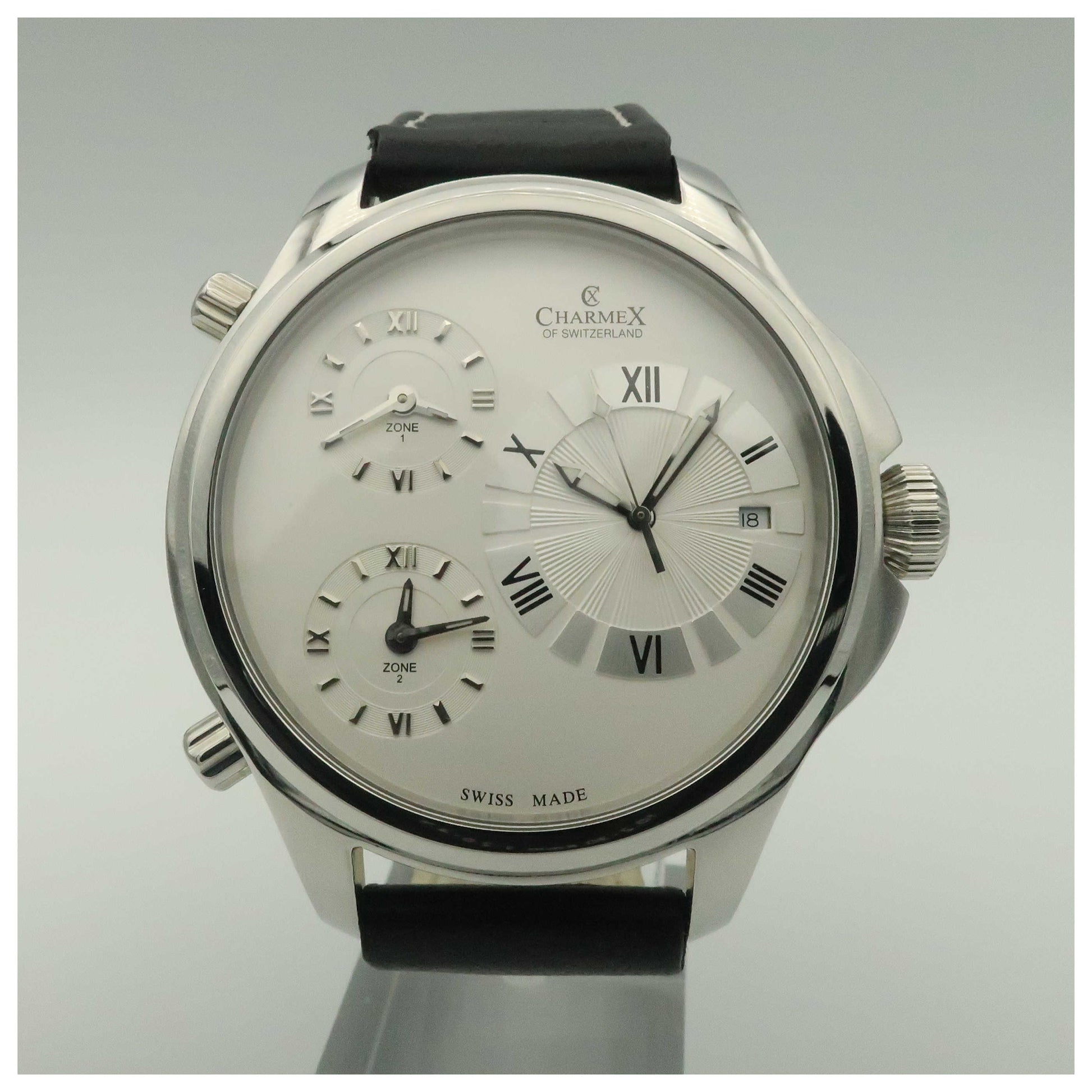 Front view of Charmex Cosmopolitan II Men's Swiss Quartz (Battery-Powered) Watch 2595-PO