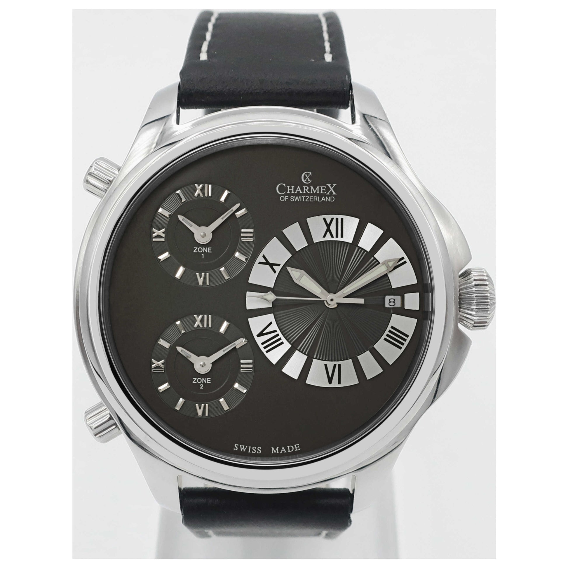 Front view of Charmex Cosmopolitan II Men's Swiss Quartz (Battery-Powered) Watch 2596-SD