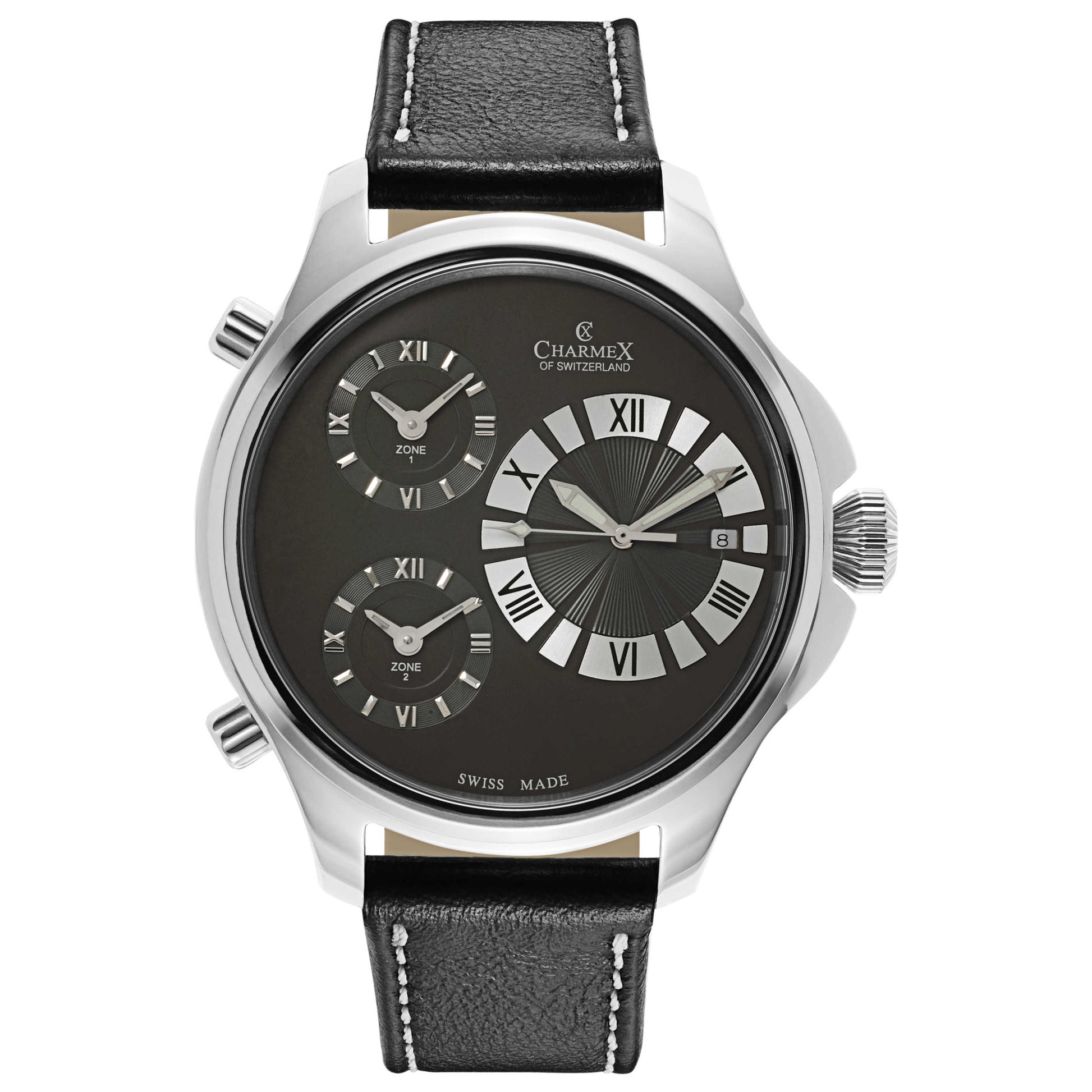 Front view of Charmex Cosmopolitan II Men's Swiss Quartz (Battery-Powered) Watch 2596