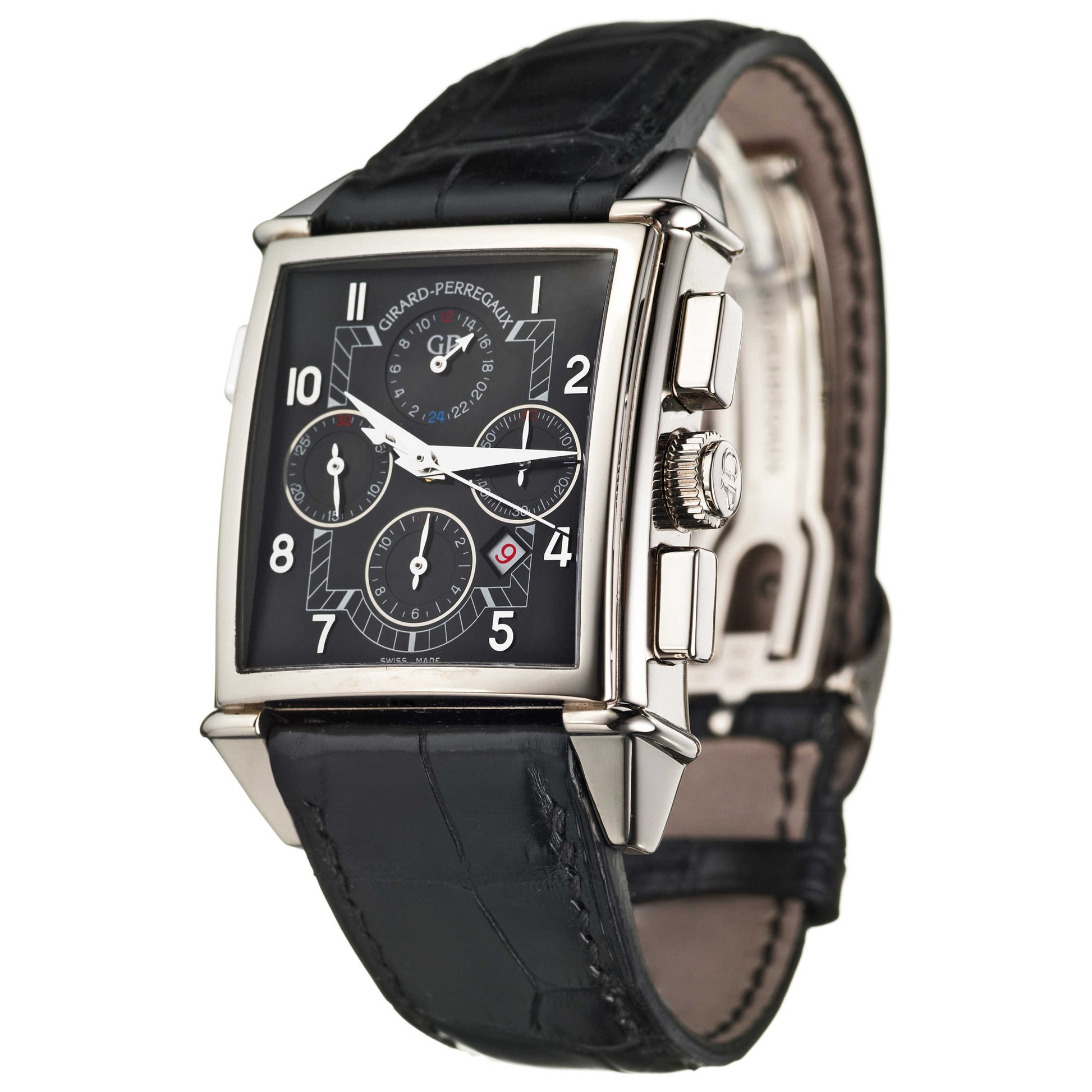 Front view of Girard-Perregaux Vintage 1945 Men's Automatic Watch 25975-0-53-6056