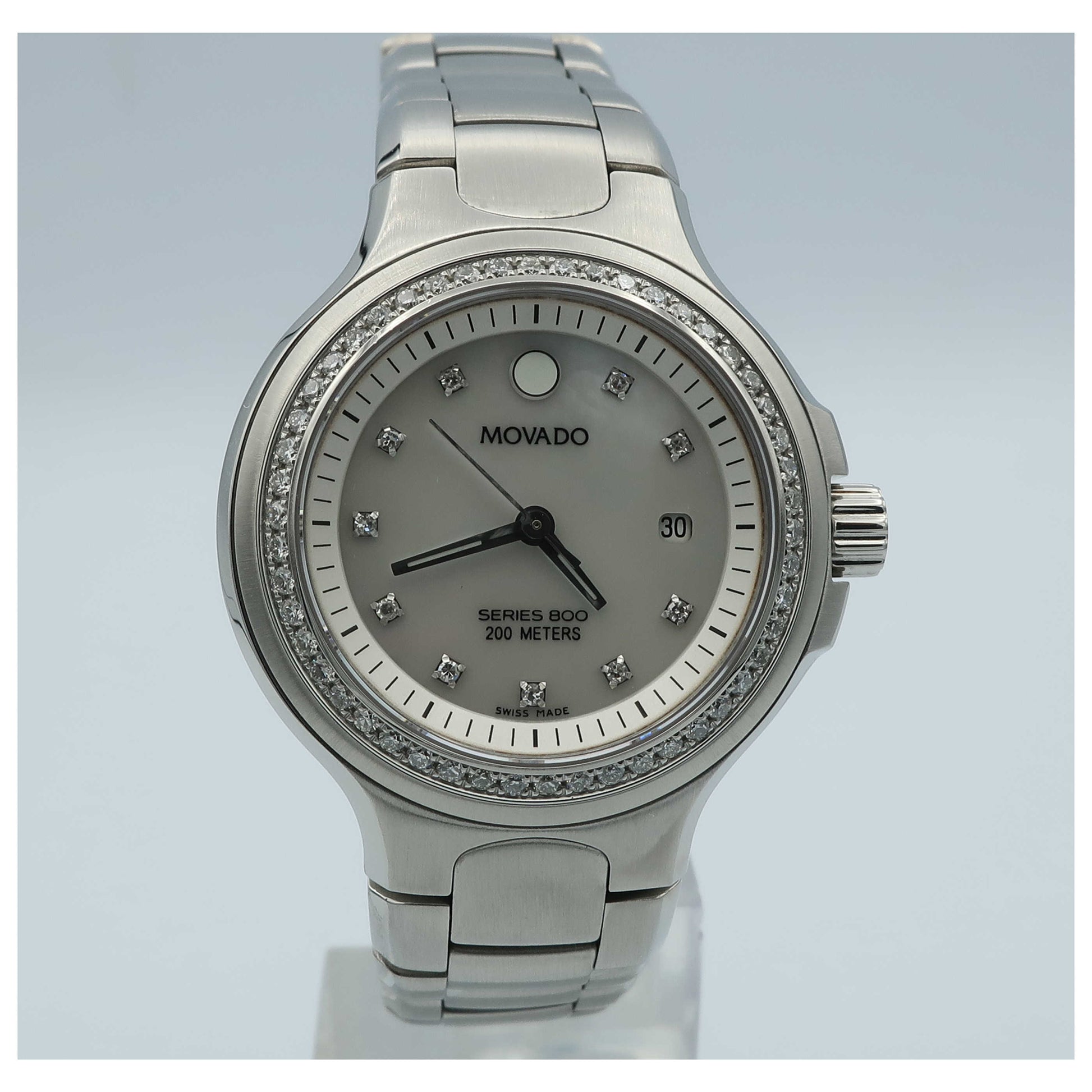 Front view of Movado Series 800 Women's Swiss Quartz (Battery-Powered) Watch 2600035-PO2