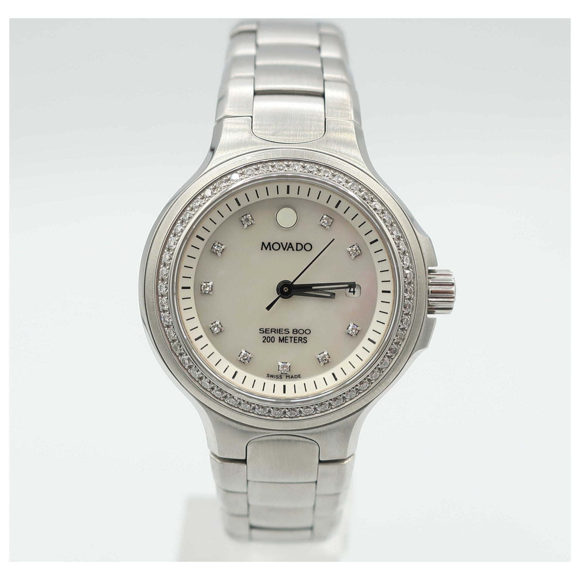 Front view of Movado Series 800 Women's Swiss Quartz (Battery-Powered) Watch 2600035-PO
