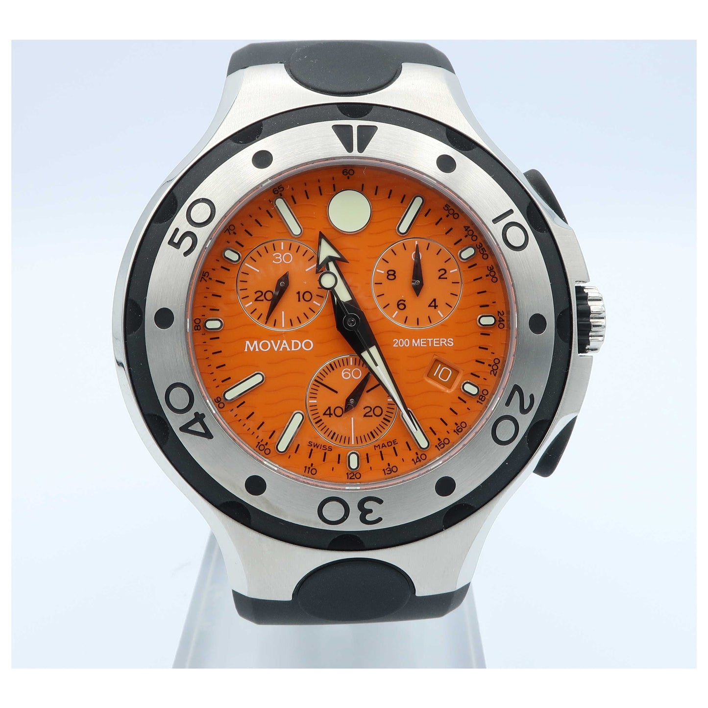 Front view of Movado Series 800 Men's Swiss Quartz (Battery-Powered) Watch 2600040-SDV