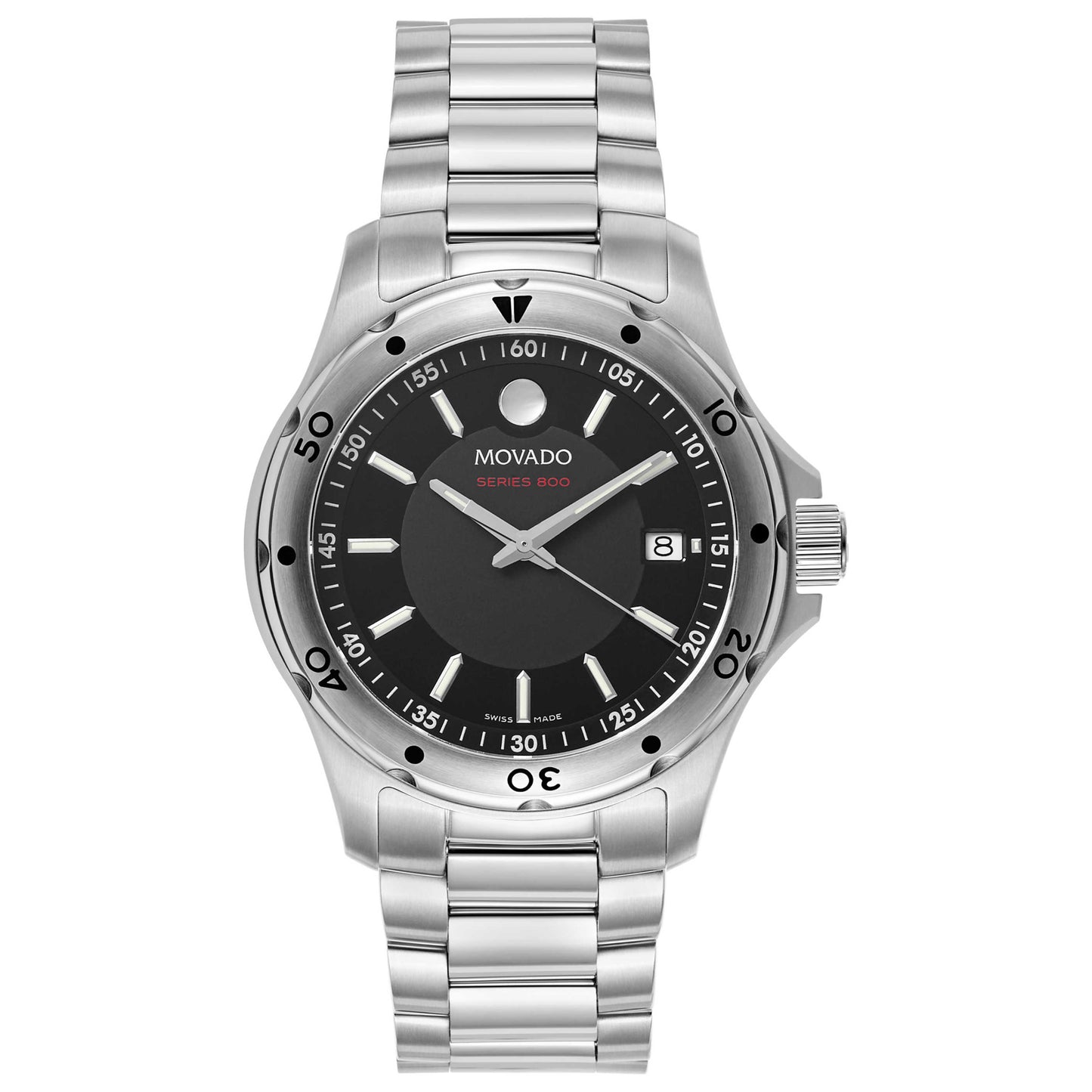 Front view of Movado Series 800 Men's Swiss Quartz (Battery-Powered) Watch 2600074