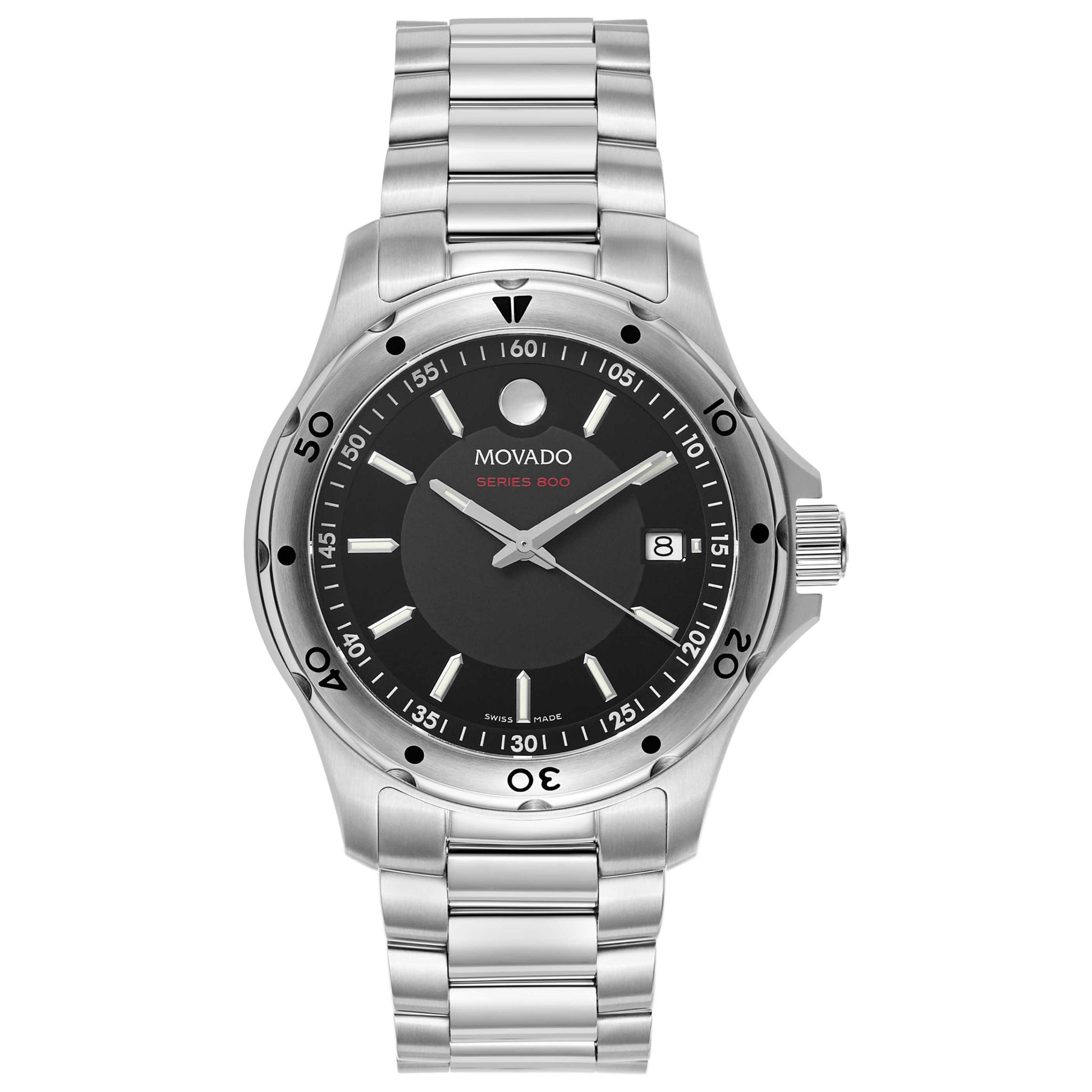 Front view of Movado Series 800 Men's Swiss Quartz (Battery-Powered) Watch 2600074