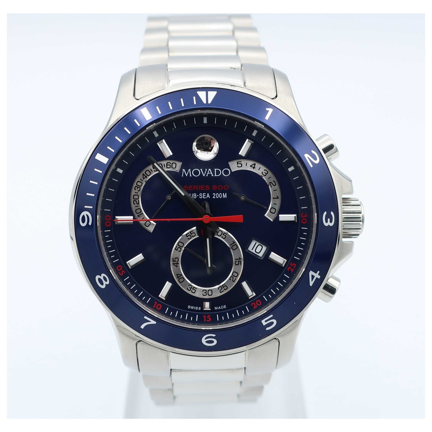 Front view of Movado Series 800 Men's Swiss Quartz (Battery-Powered) Watch 2600091-SDV