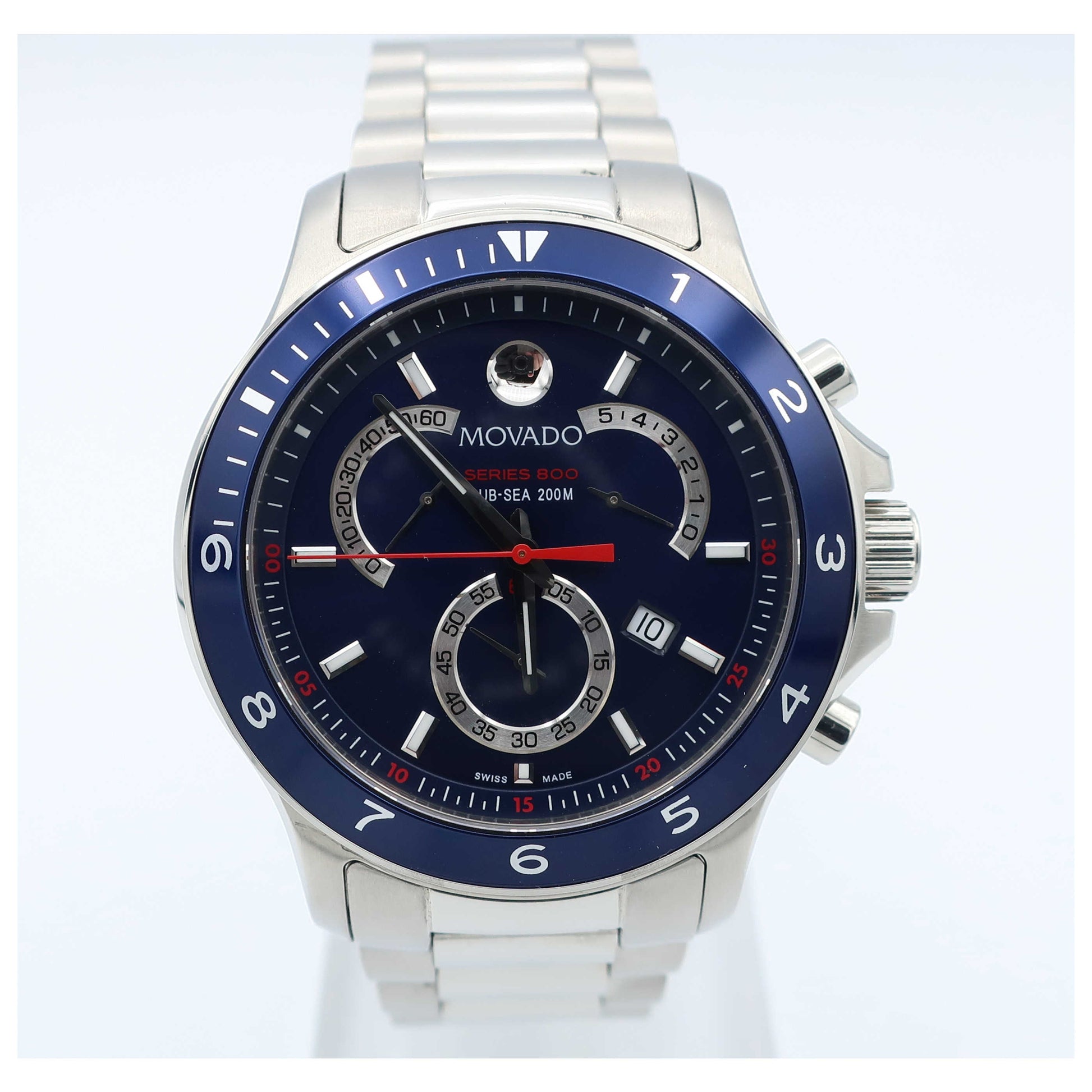 Front view of Movado Series 800 Men's Swiss Quartz (Battery-Powered) Watch 2600091-SDV