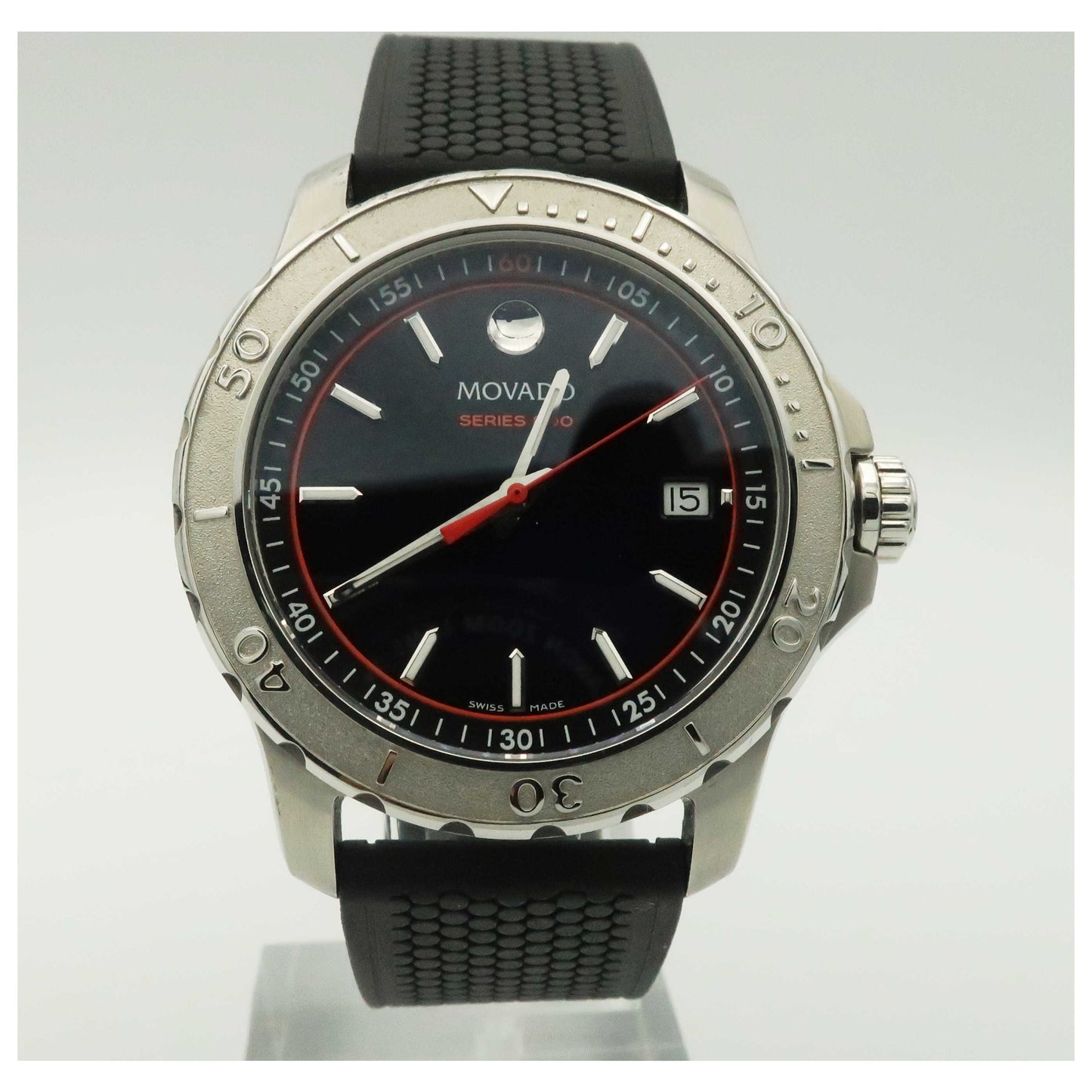 Front view of Movado Series 800 Men's Swiss Quartz (Battery-Powered) Watch 2600108-SDV