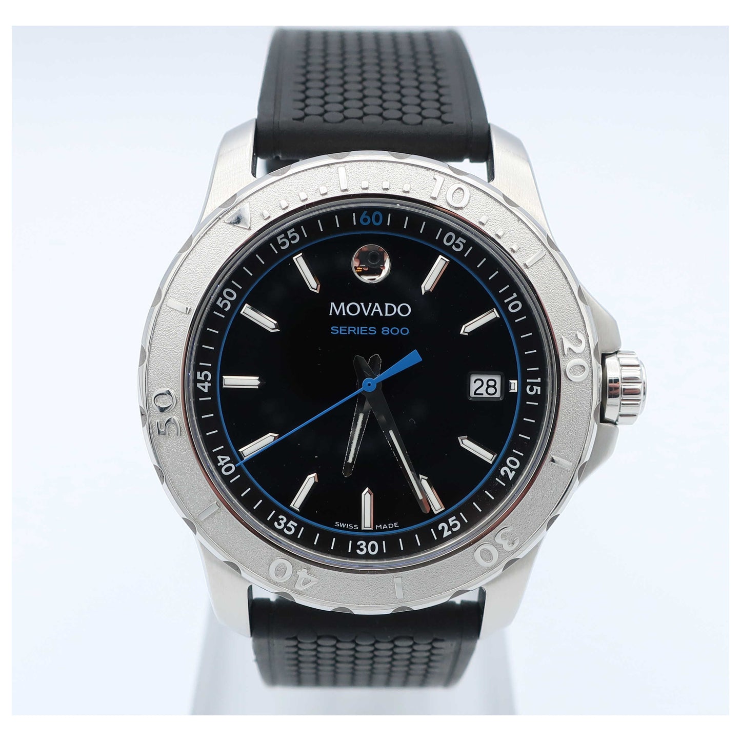 Front view of Movado Series 800 Men's Swiss Quartz (Battery-Powered) Watch 2600109-SDV