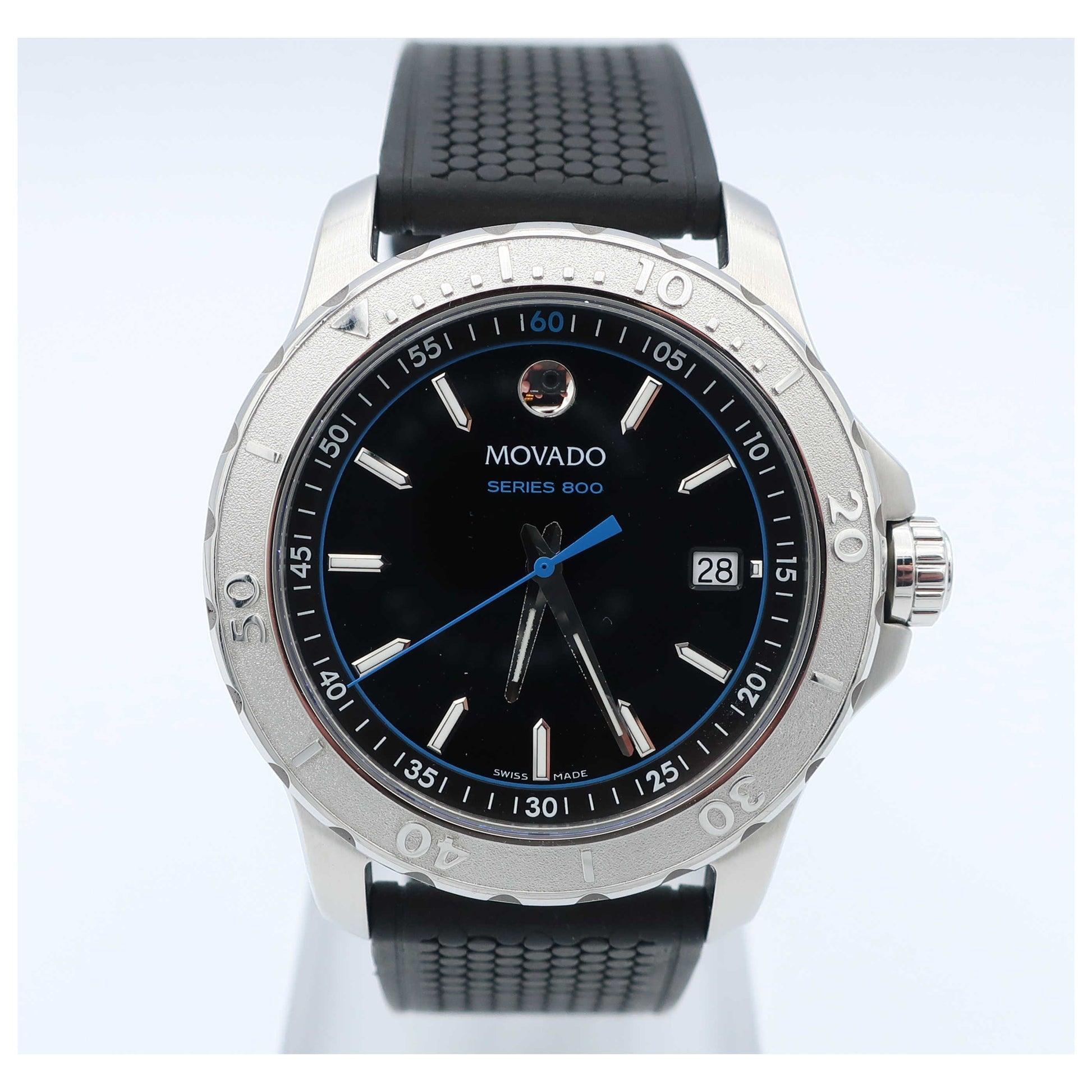 Front view of Movado Series 800 Men's Swiss Quartz (Battery-Powered) Watch 2600109-SDV