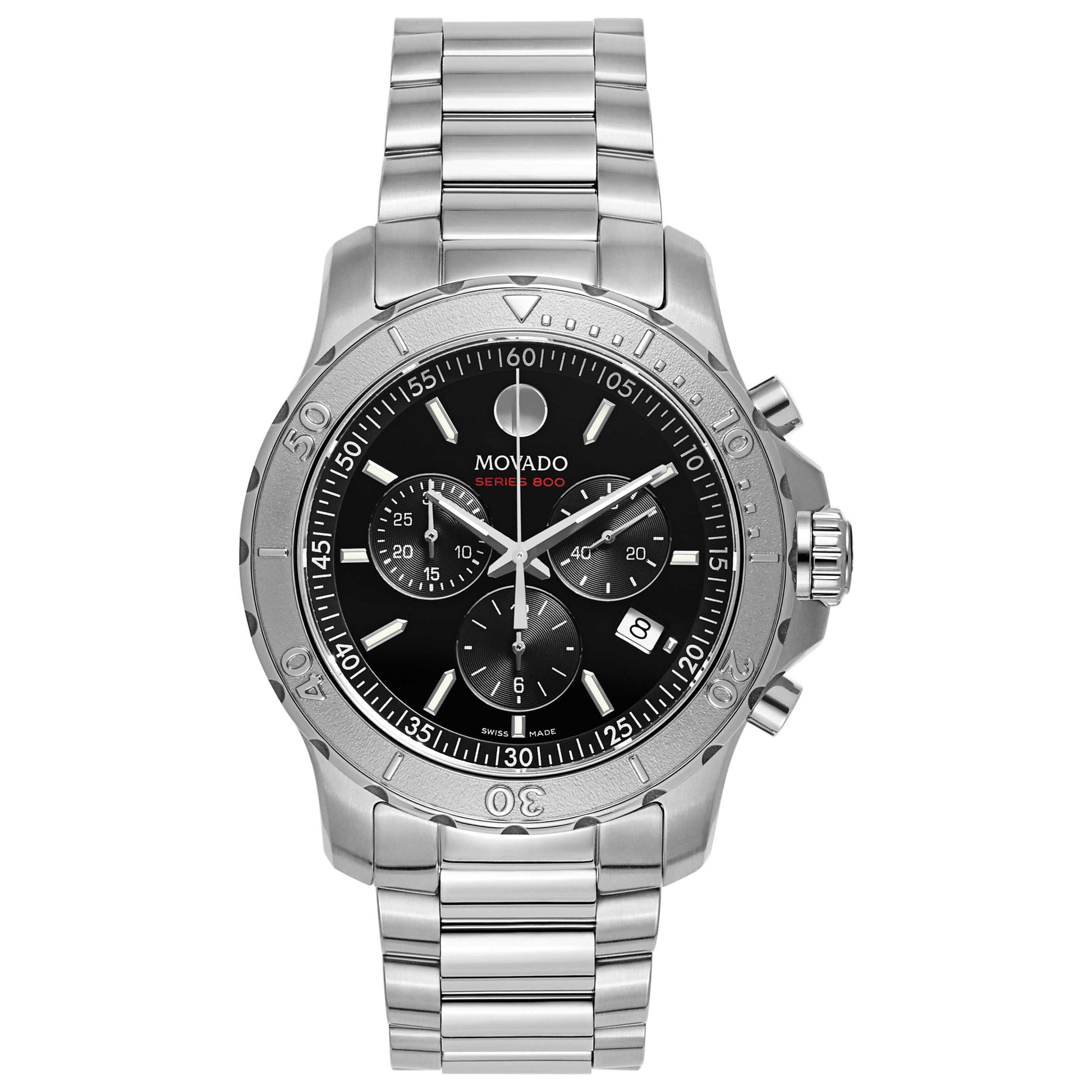 Front view of Movado Series 800 Men's Swiss Quartz (Battery-Powered) Watch 2600110