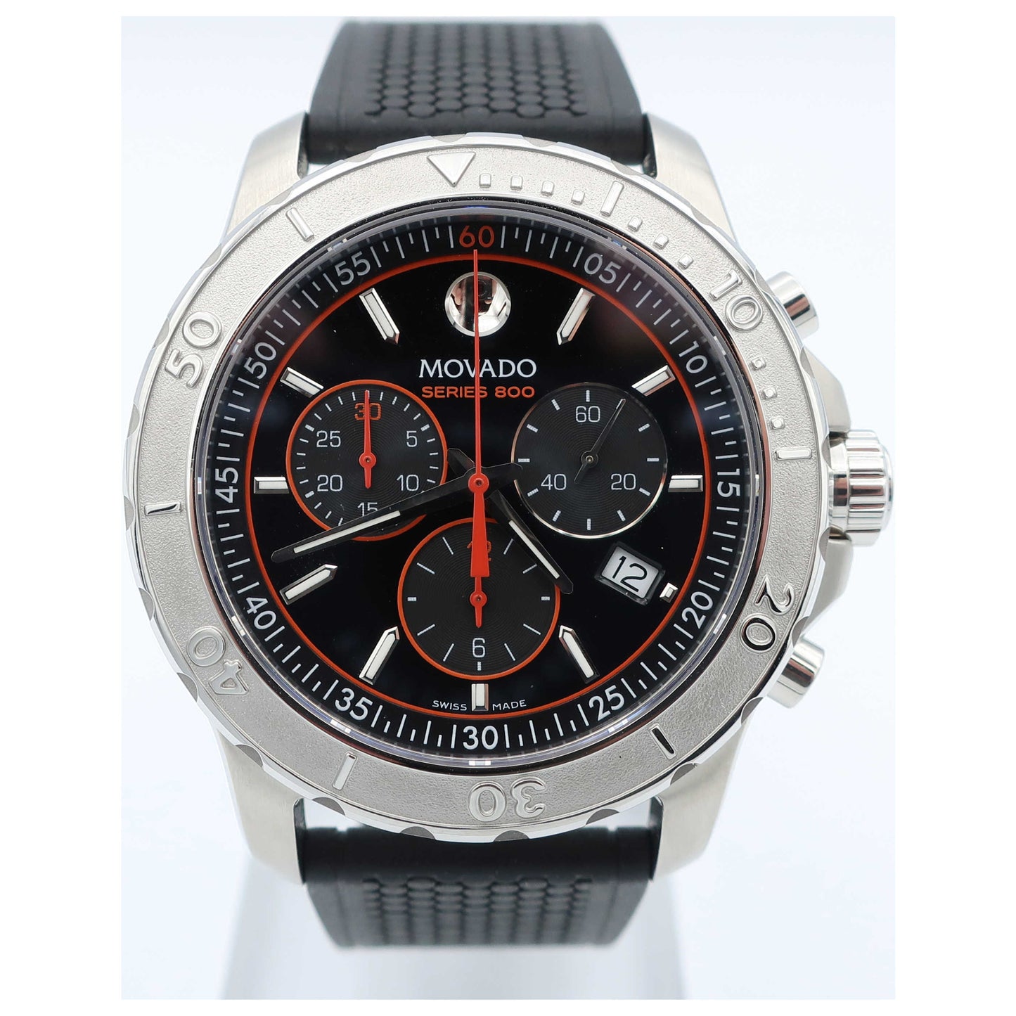 Front view of Movado Series 800 Men's Swiss Quartz (Battery-Powered) Watch 2600112-SD