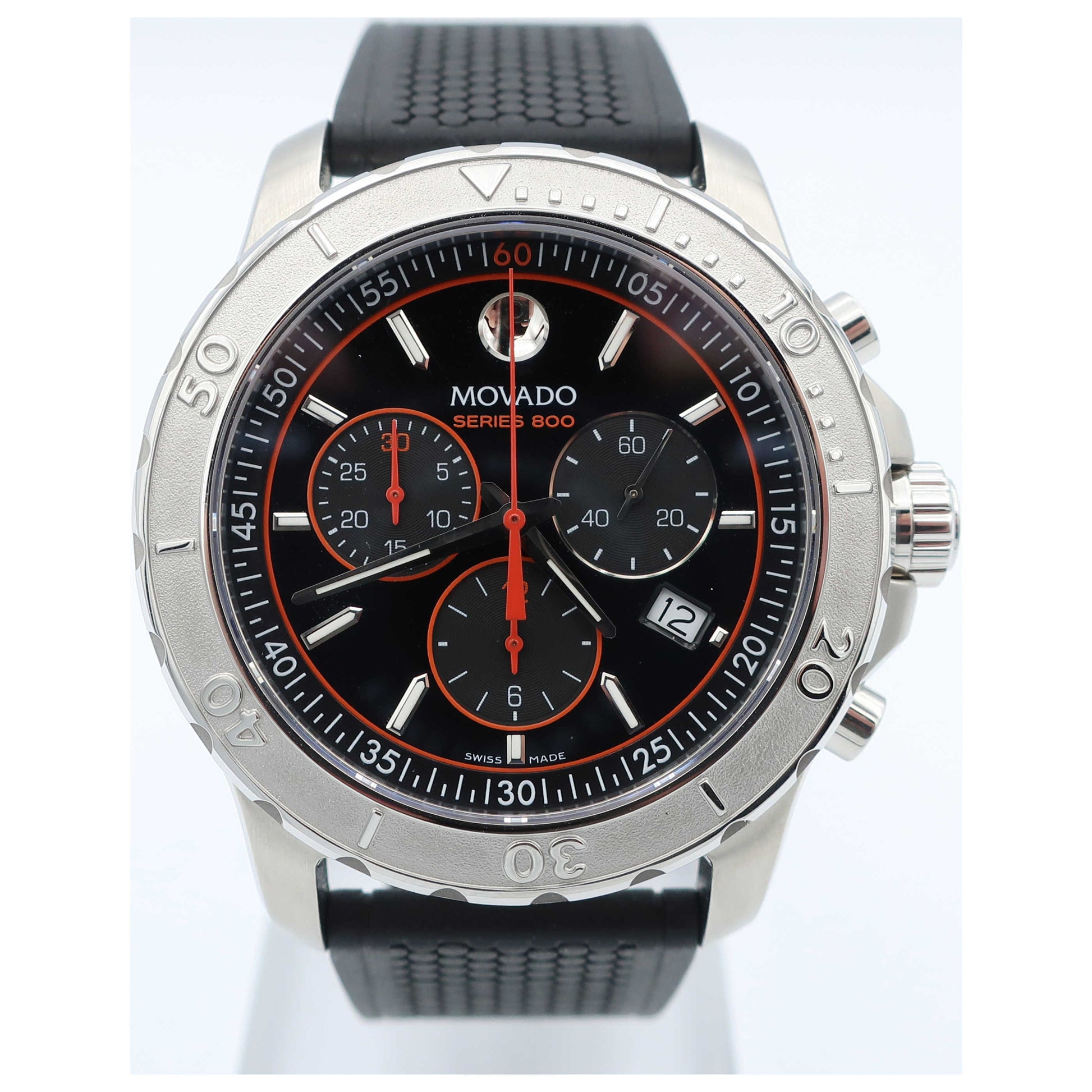 Front view of Movado Series 800 Men's Swiss Quartz (Battery-Powered) Watch 2600112-SD