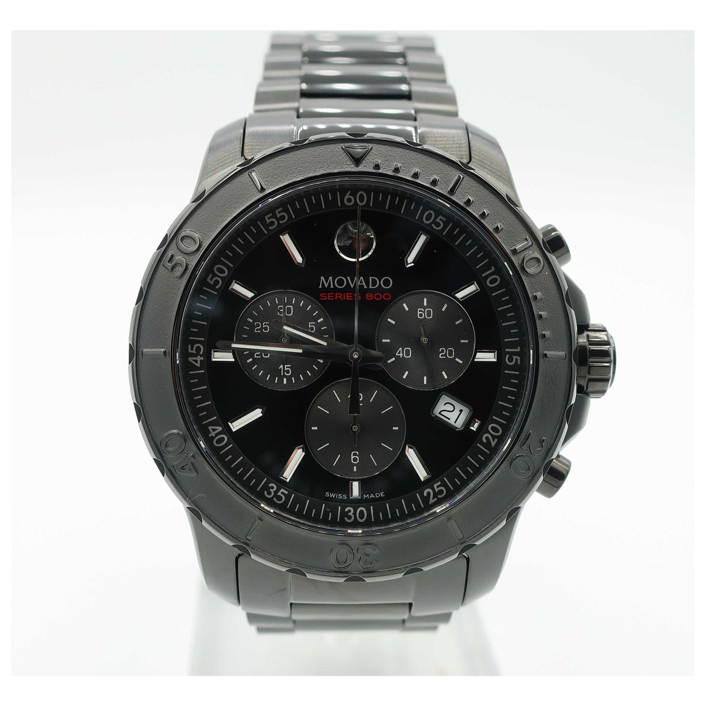 Front view of Movado Series 800 Men's Swiss Quartz (Battery-Powered) Watch 2600119-SD