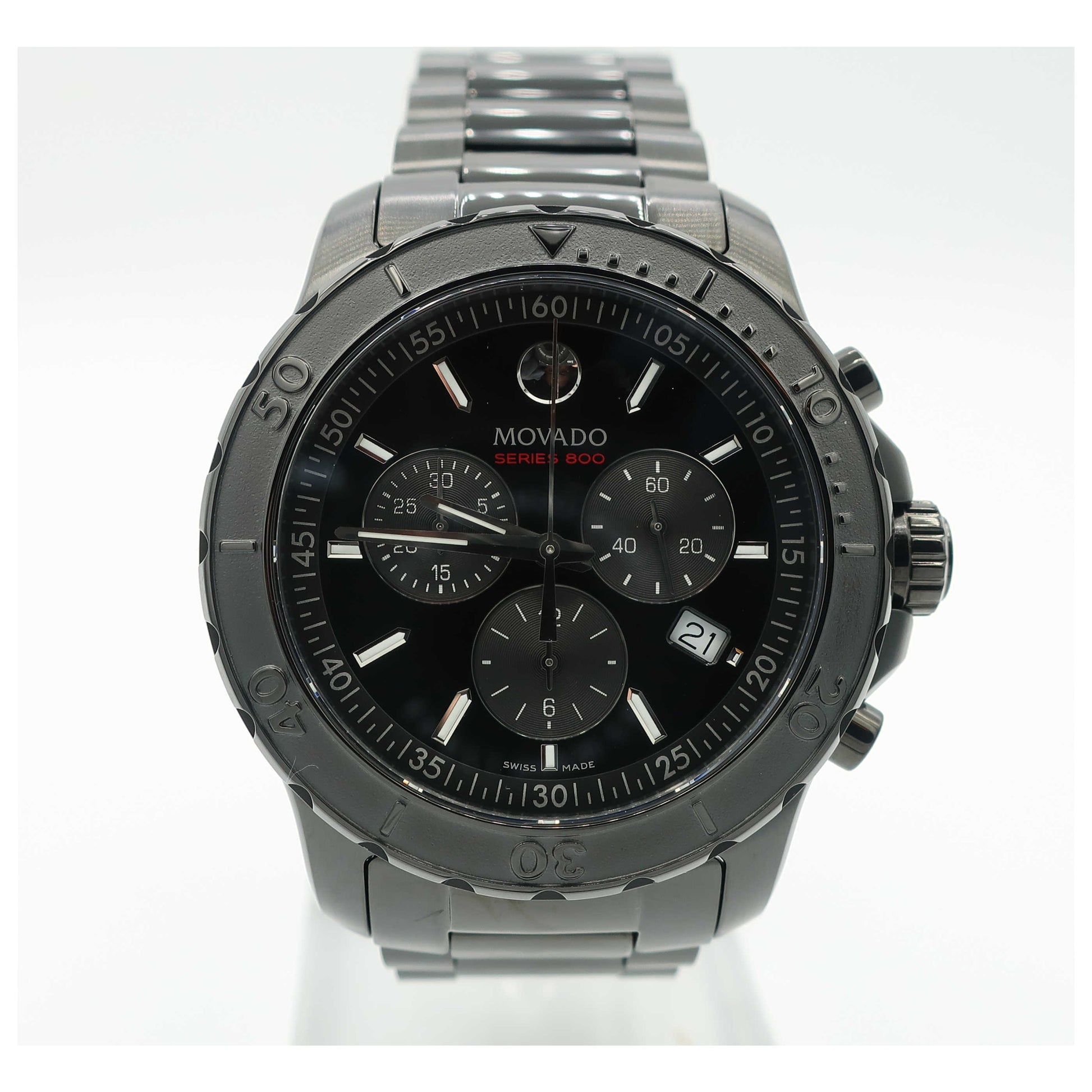 Front view of Movado Series 800 Men's Swiss Quartz (Battery-Powered) Watch 2600119-SD