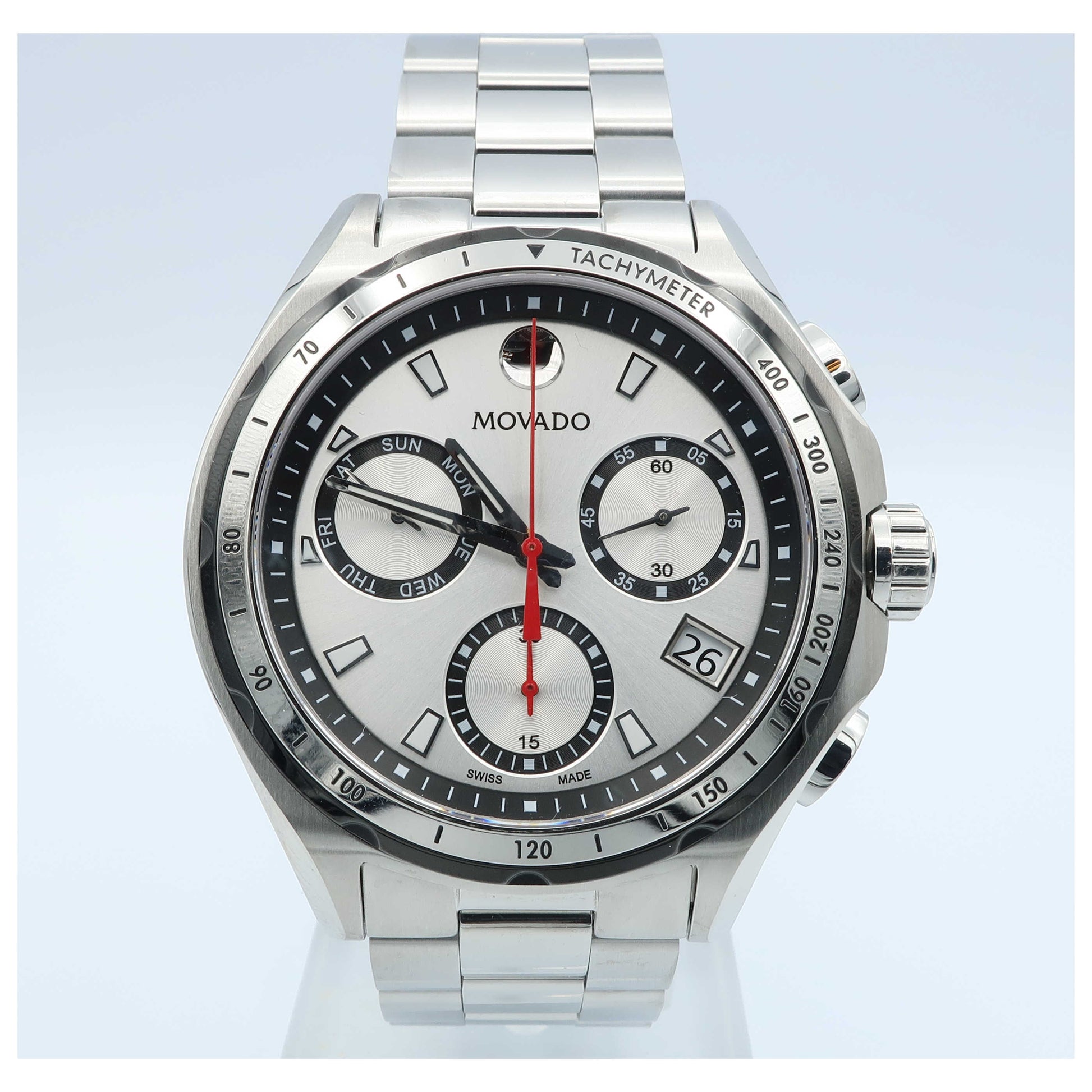 Front view of Movado Series 800 Men's Swiss Quartz (Battery-Powered) Watch 2600132-SD