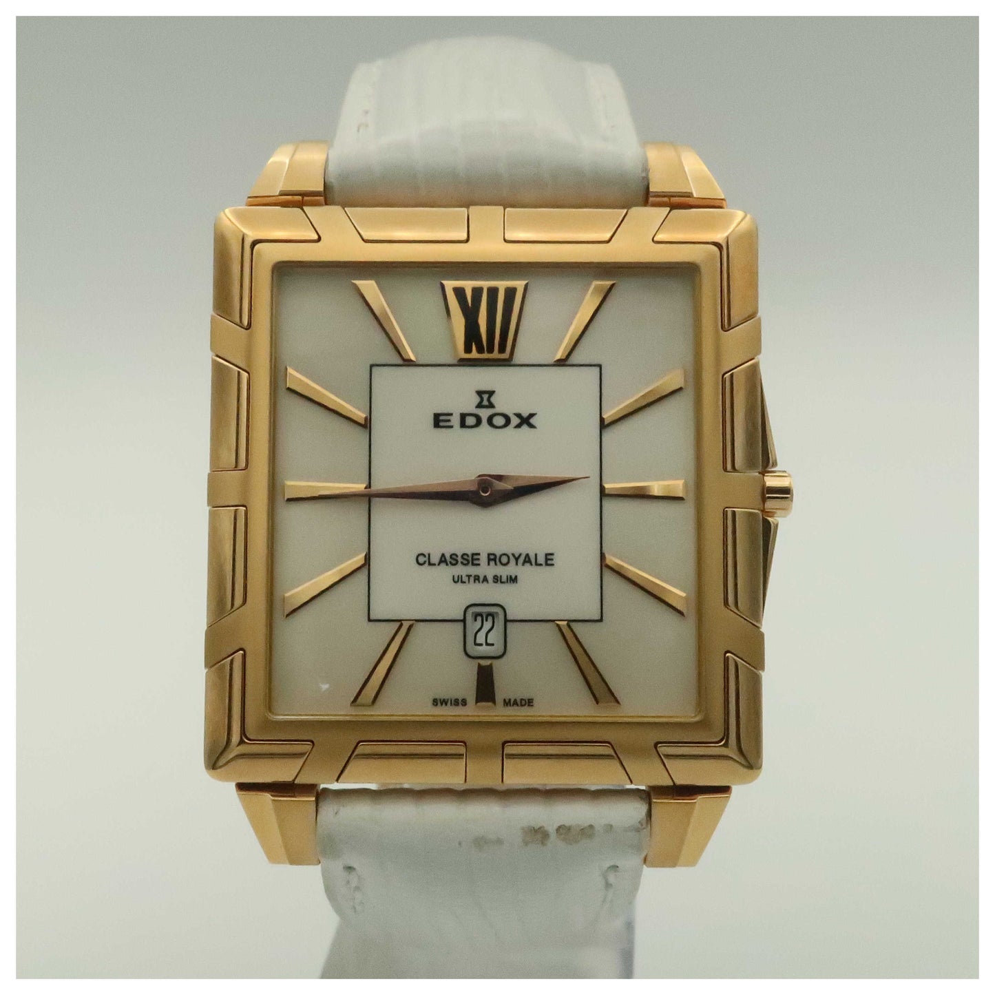 Front view of Edox Classe Royale Women's Swiss Quartz (Battery-Powered) Watch 26022-37R-NAIR-SDV