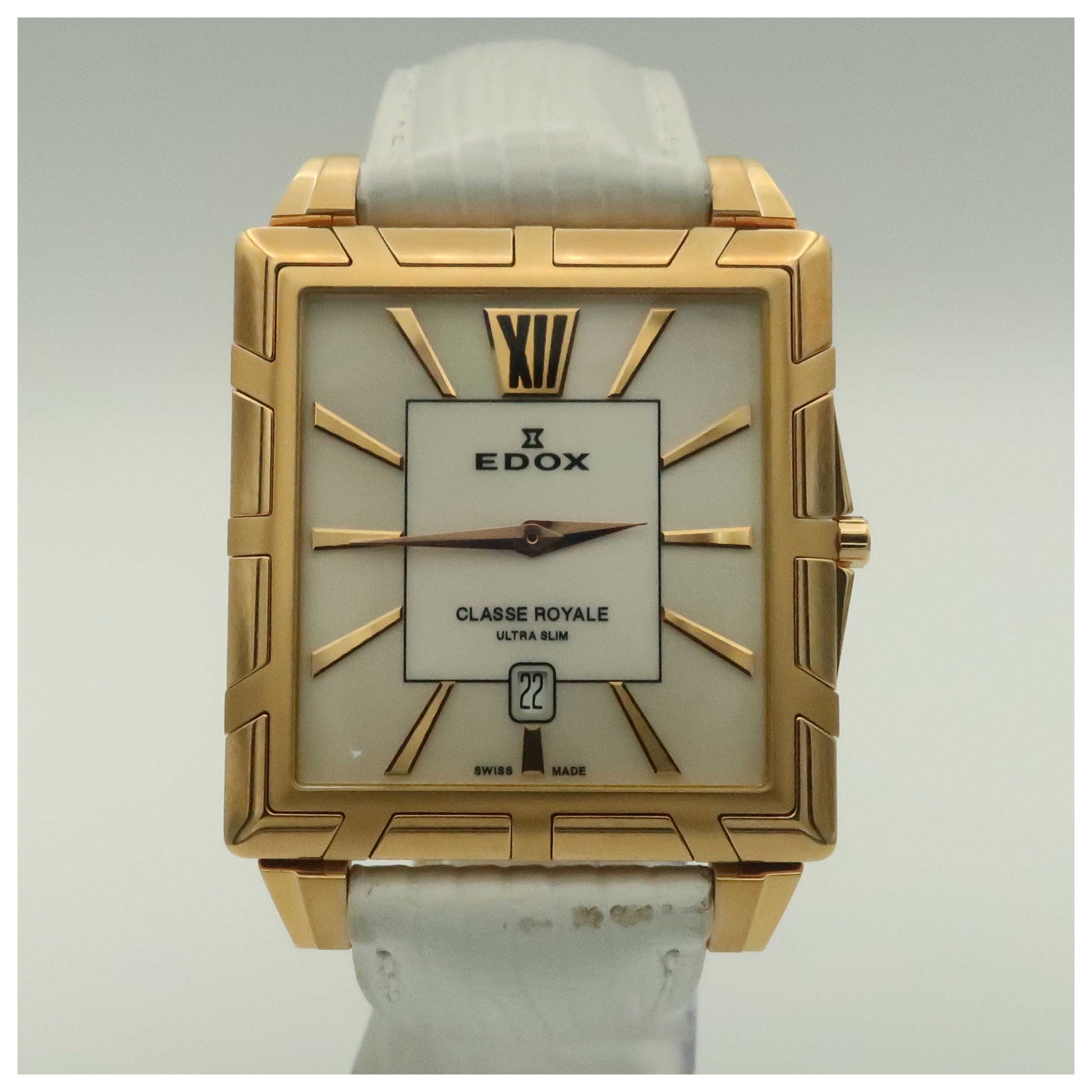 Front view of Edox Classe Royale Women's Swiss Quartz (Battery-Powered) Watch 26022-37R-NAIR-SDV