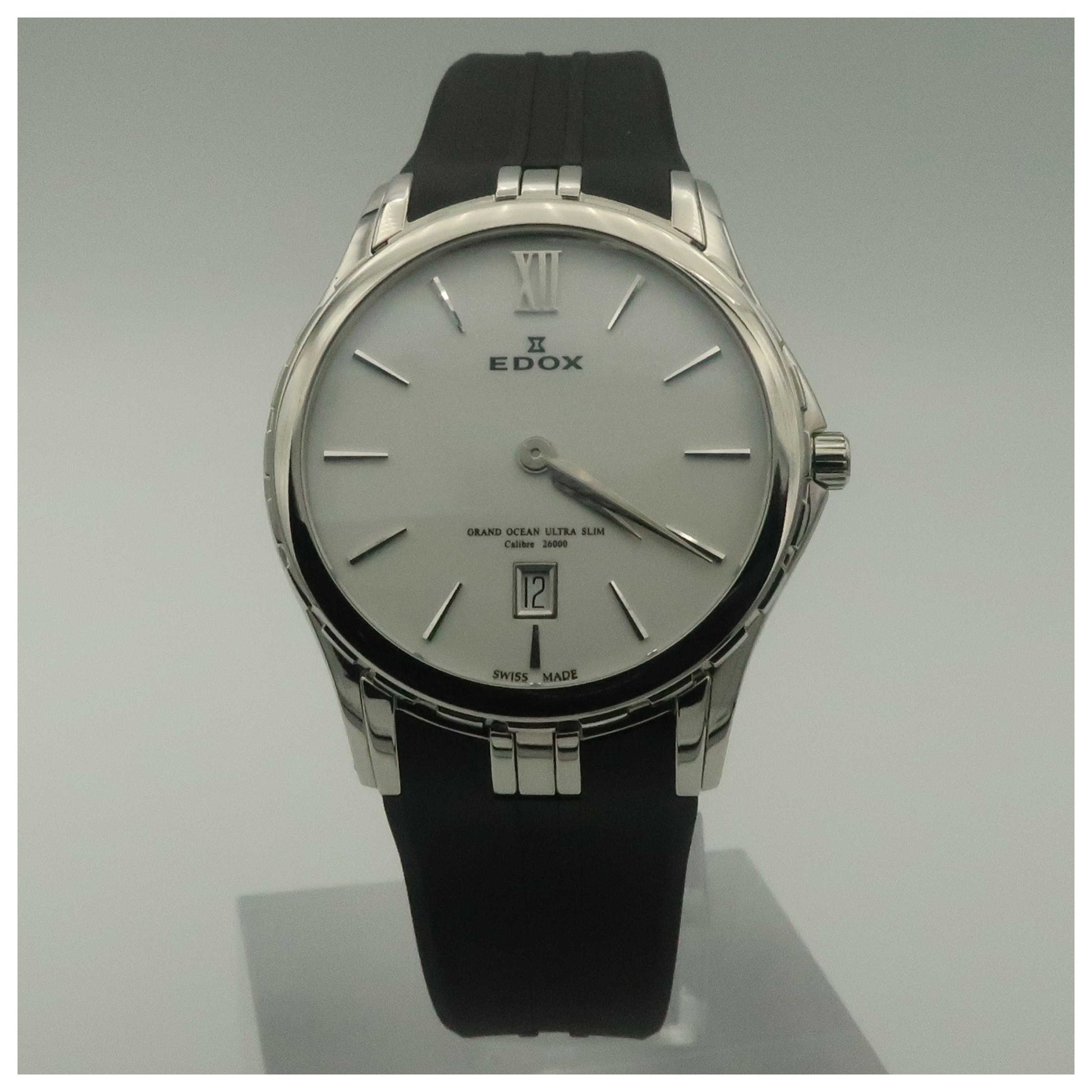 Front view of Edox Grand Ocean Women's Swiss Quartz (Battery-Powered) Watch 26024-3-NIN-SDV