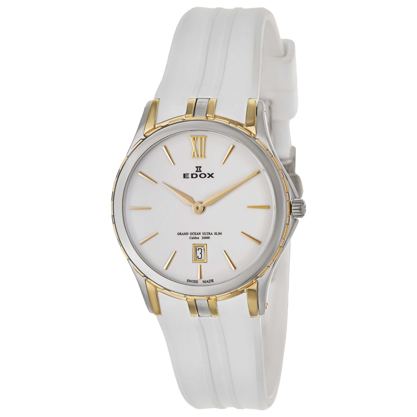 Front view of Edox Grand Ocean Women's Swiss Quartz (Battery-Powered) Watch 26024-357J-BID