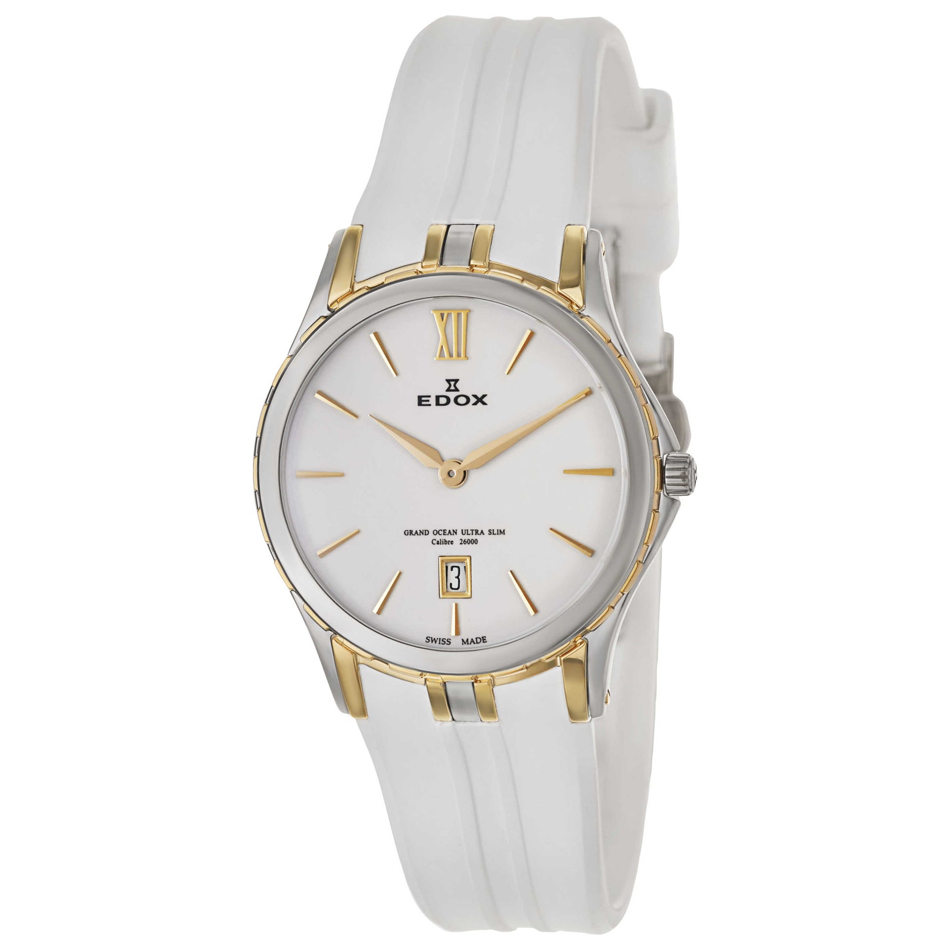 Front view of Edox Grand Ocean Women's Swiss Quartz (Battery-Powered) Watch 26024-357J-BID