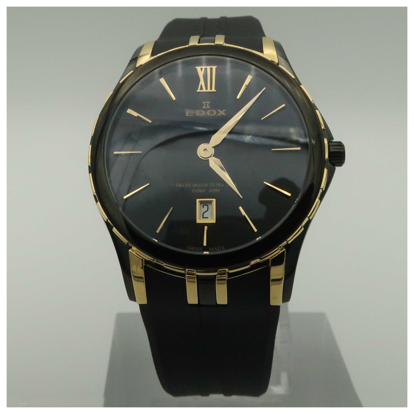 Front view of Edox Grand Ocean Women's Swiss Quartz (Battery-Powered) Watch 26024-357JN-NID-SD