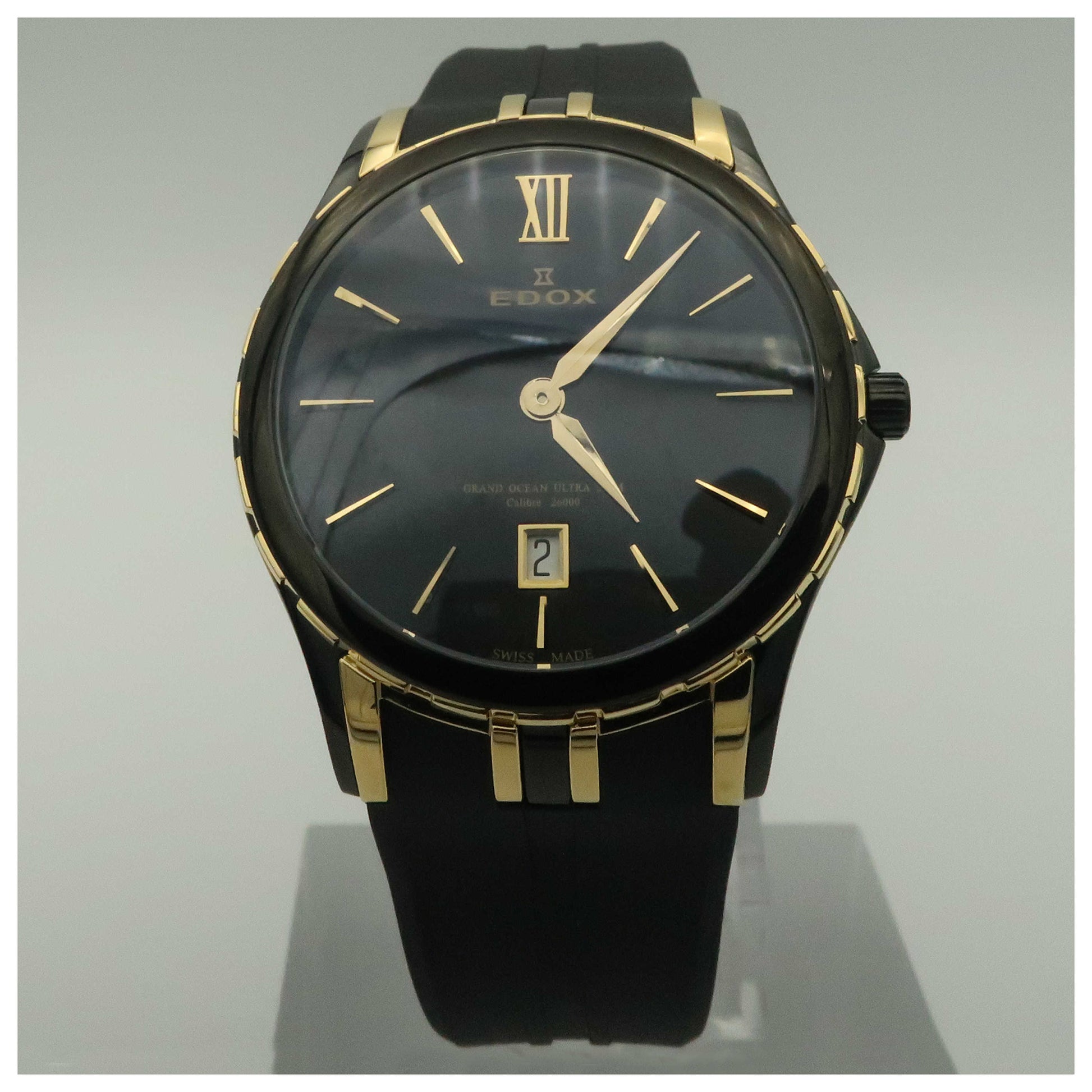 Front view of Edox Grand Ocean Women's Swiss Quartz (Battery-Powered) Watch 26024-357JN-NID-SD