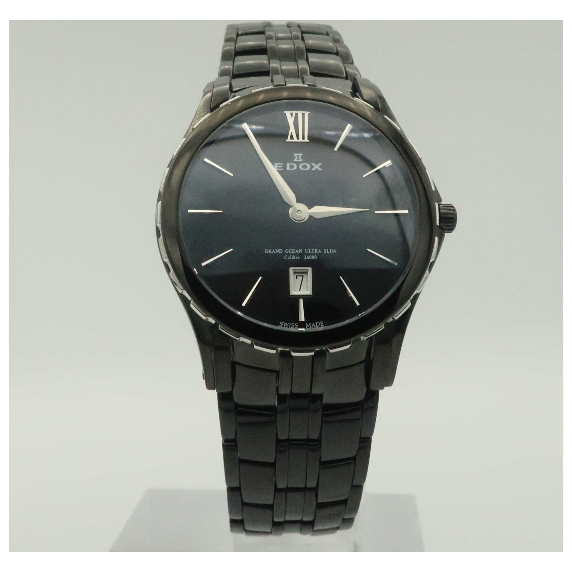 Front view of Edox Grand Ocean Women's Swiss Quartz (Battery-Powered) Watch 26025-357N-NIN-PO2