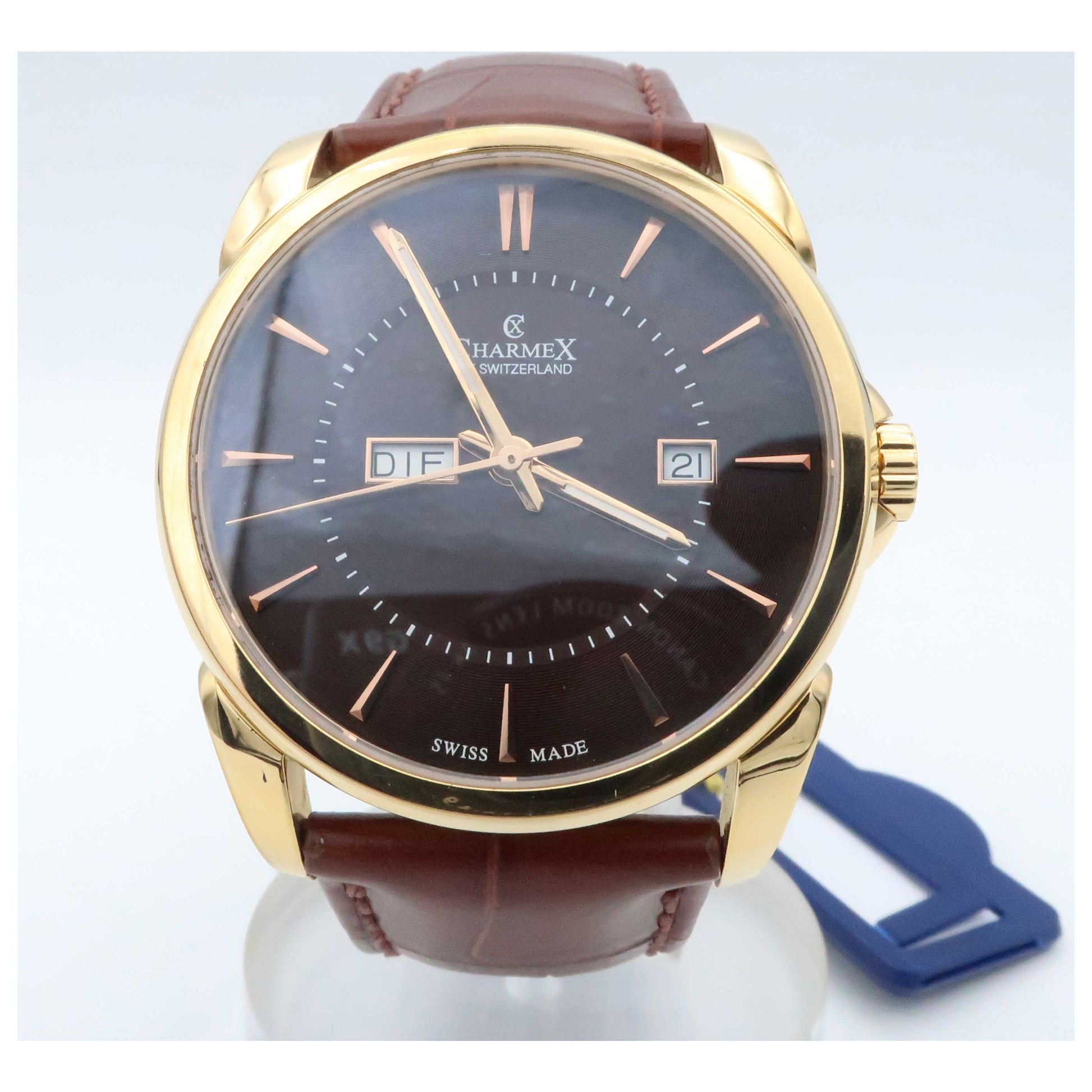 Front view of Charmex New Yorker Men's Swiss Quartz (Battery-Powered) Watch 2617-PO