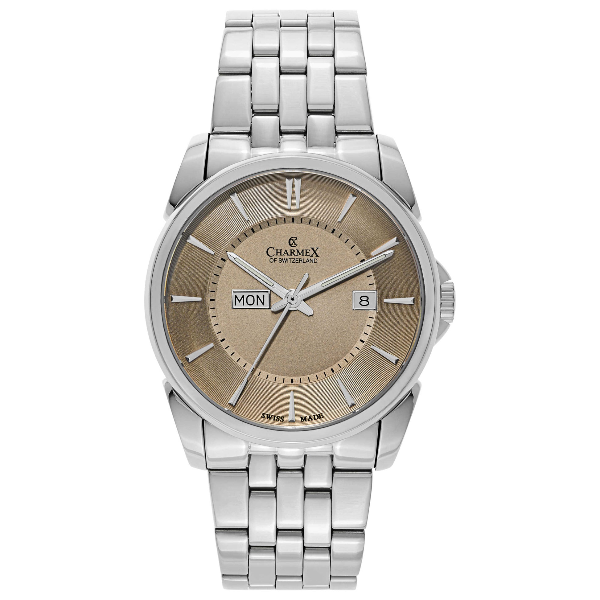 Front view of Charmex New Yorker Men's Swiss Quartz (Battery-Powered) Watch 2626