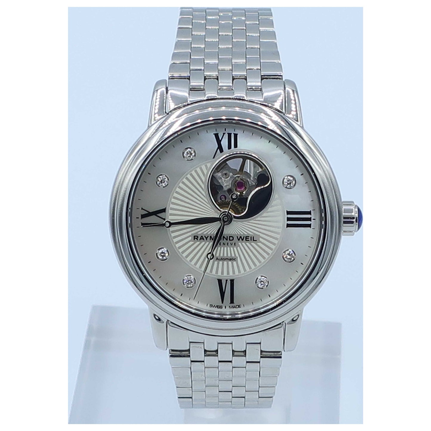 Front view of Raymond Weil Maestro Women's Automatic Watch 2627-ST-00994-PO