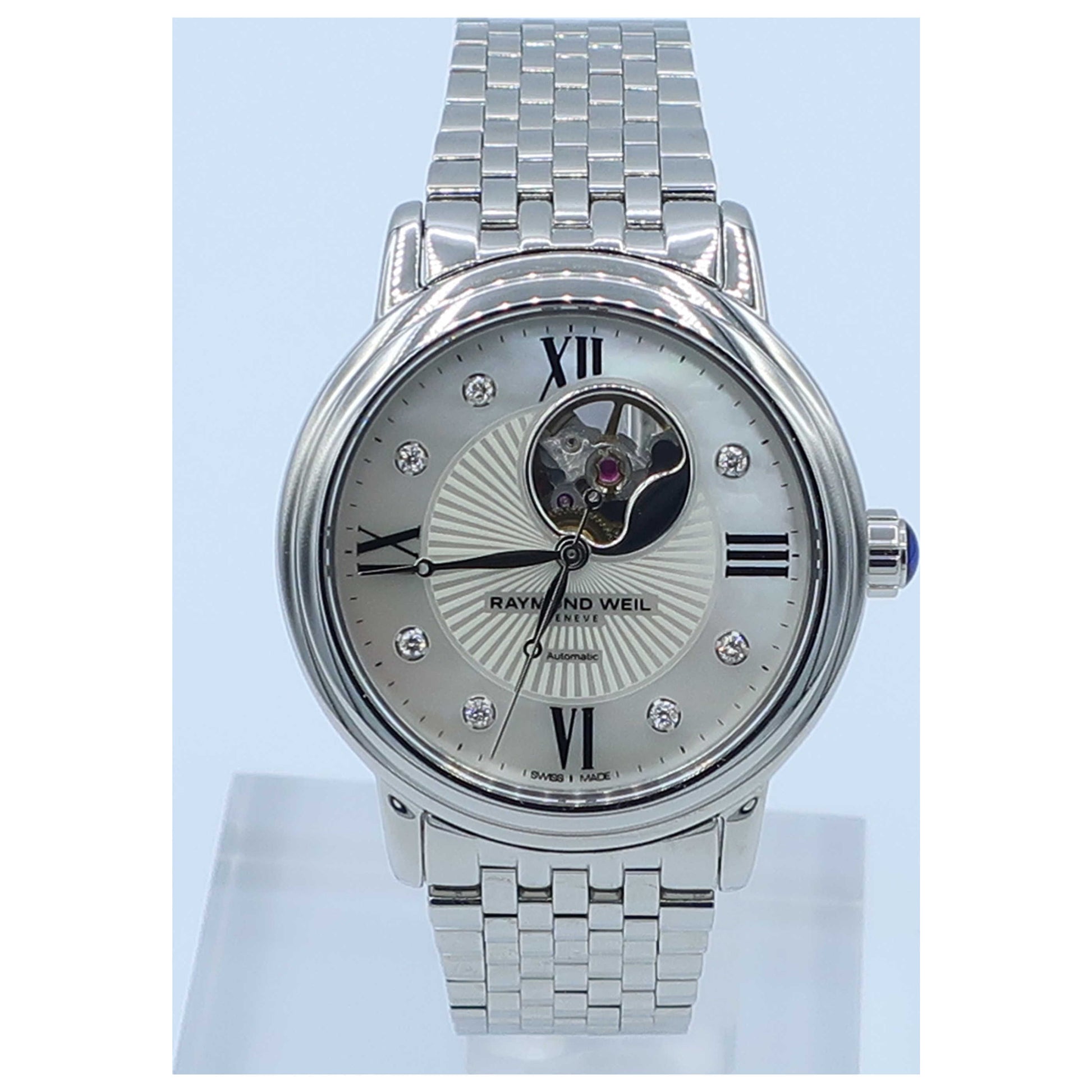 Front view of Raymond Weil Maestro Women's Automatic Watch 2627-ST-00994-PO