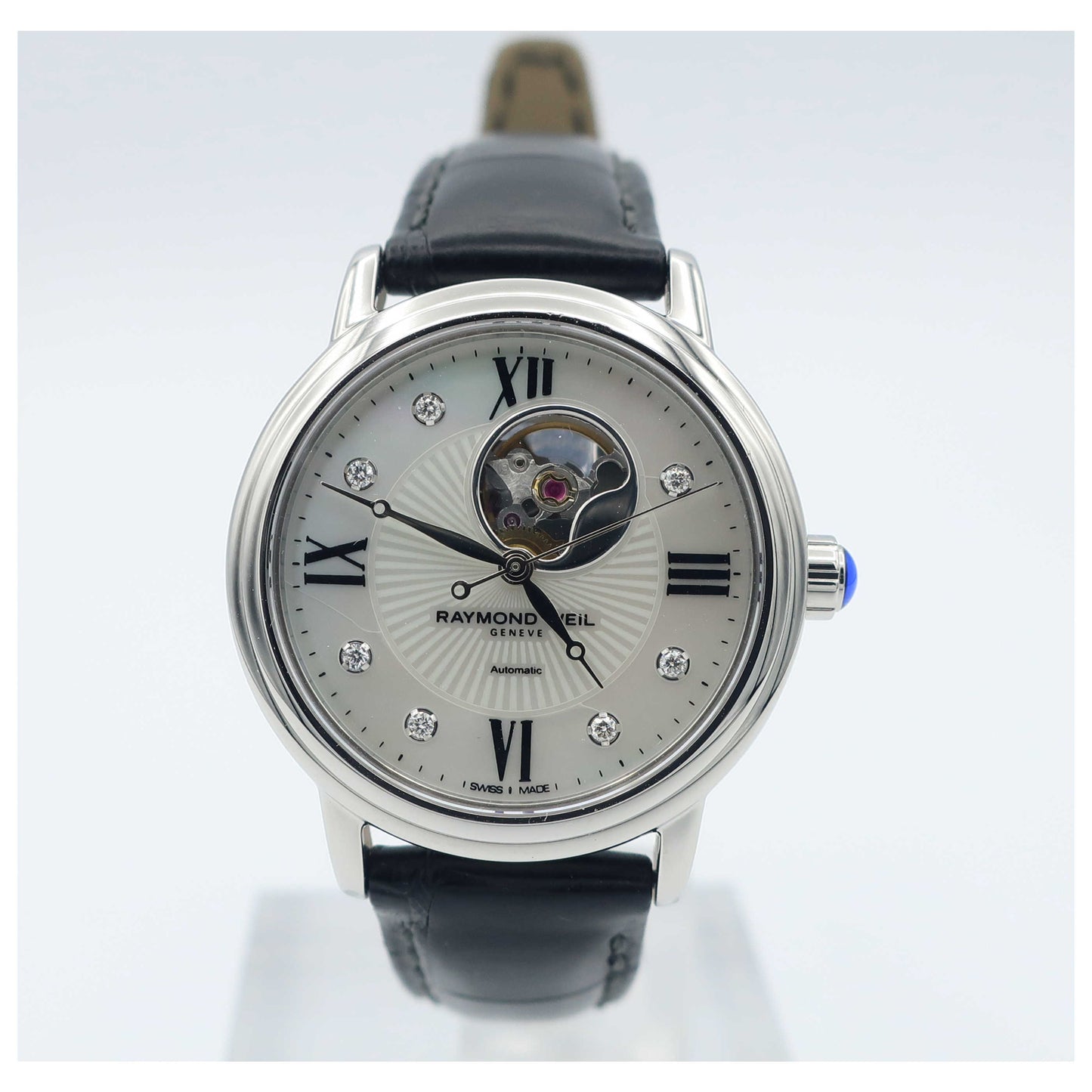 Front view of Raymond Weil Maestro Women's Automatic Watch 2627-STC-00994-SDV