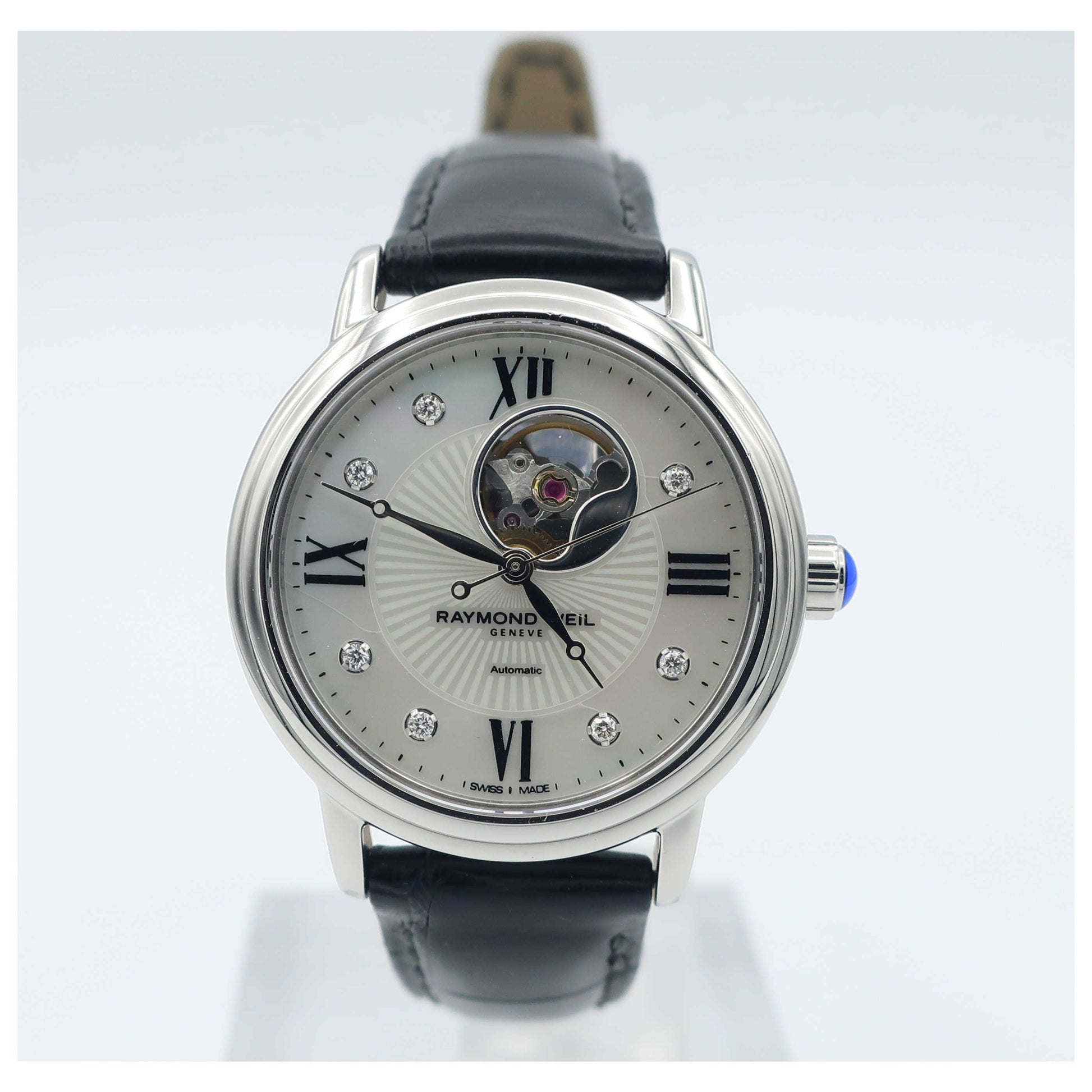 Front view of Raymond Weil Maestro Women's Automatic Watch 2627-STC-00994-SDV
