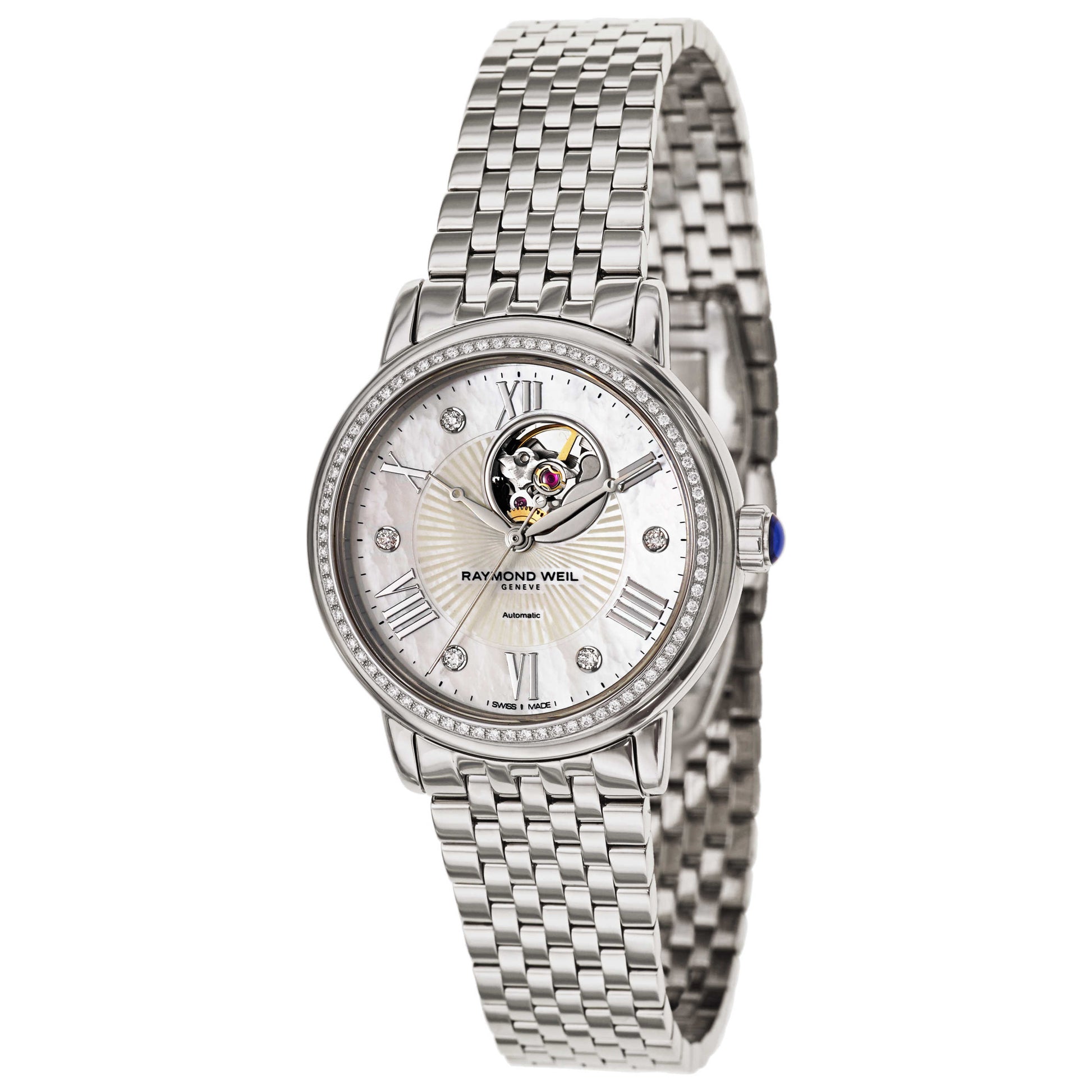 Front view of Raymond Weil Maestro Women's Automatic Watch 2627-STS-00965