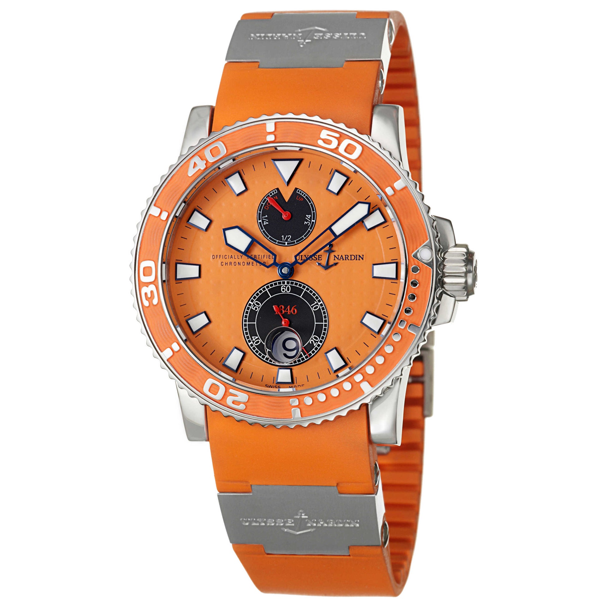 Front view of Ulysse Nardin Maxi Marine Men's Watch 263-33-3-97