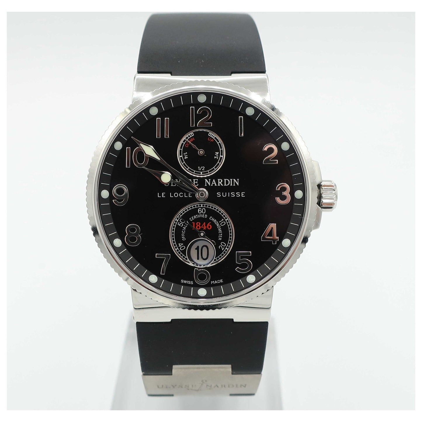 Front view of Ulysse Nardin Maxi Marine Men's Automatic Watch 263-66-3-62-SD