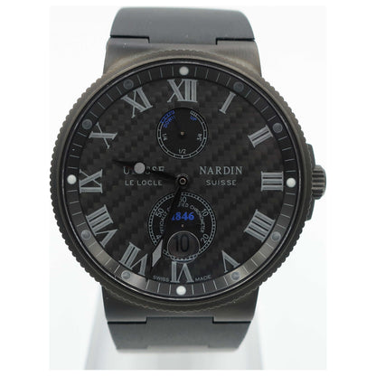 Front view of Ulysse Nardin Maxi Marine Men's Automatic Watch 263-66LE3C42BLACK-PO