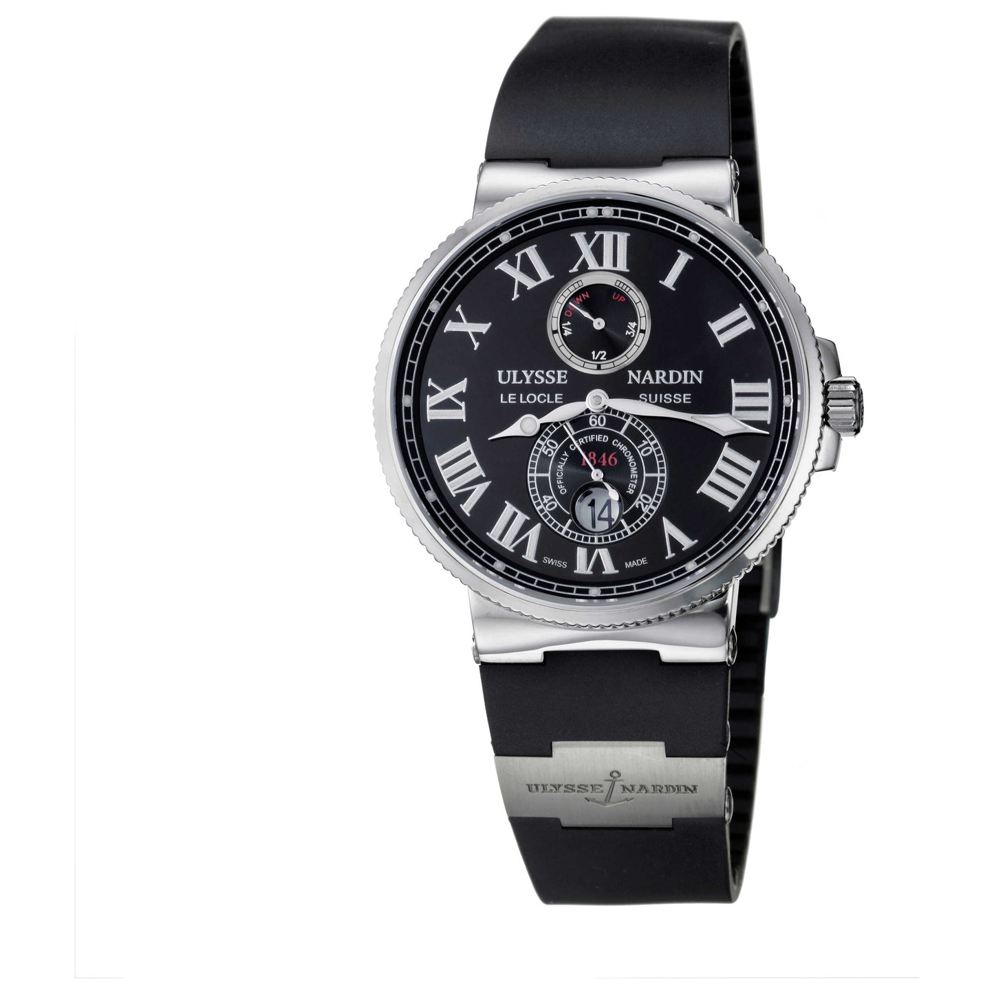 Front view of Ulysse Nardin Maxi Marine Men's Watch 263-67-3-42