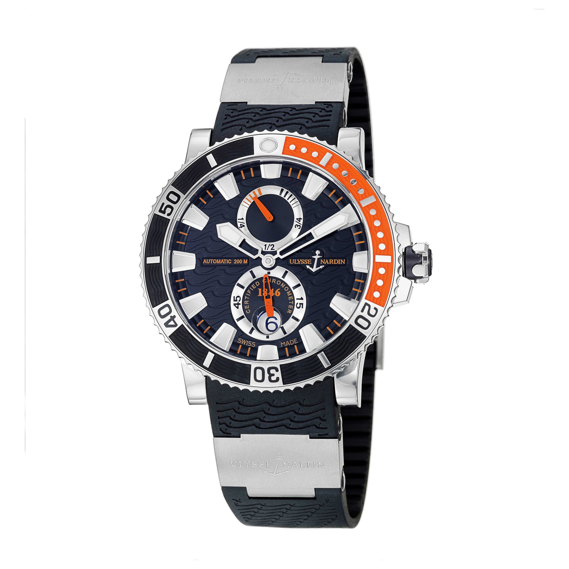 Front view of Ulysse Nardin Maxi Marine Men's Automatic Watch 263-90-3-92