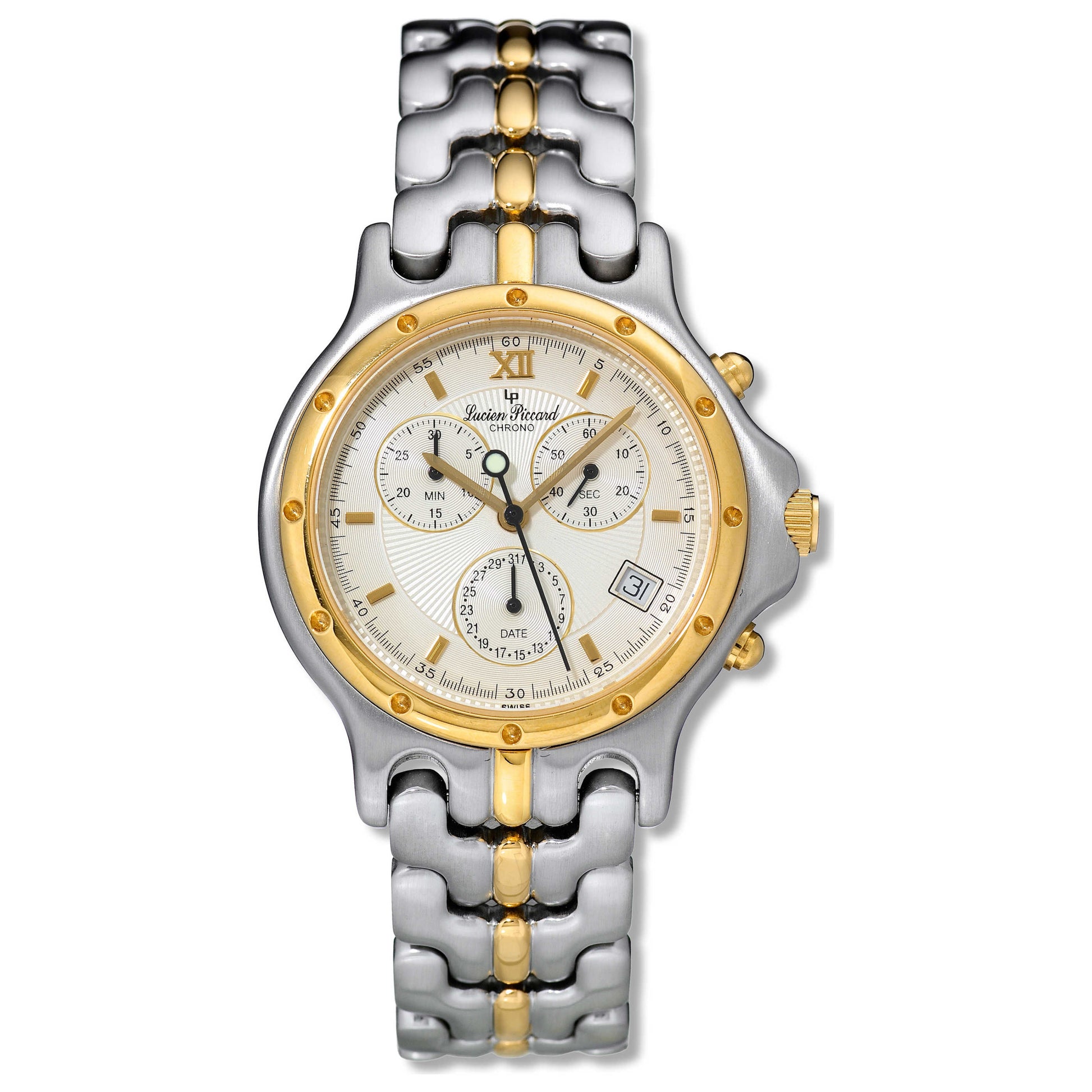 Front view of Lucien Piccard Vega Chronograph Men's Watch 26450