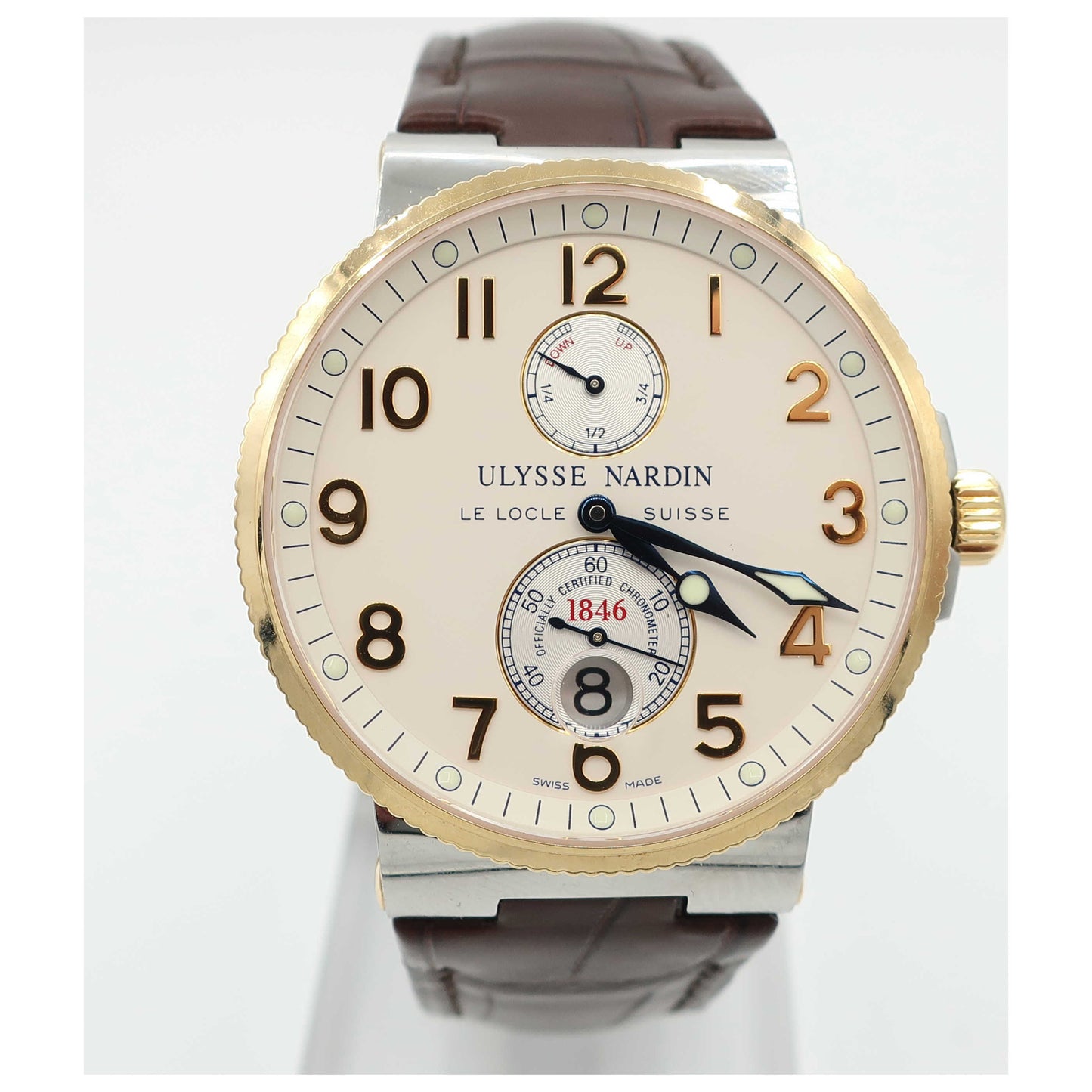 Front view of Ulysse Nardin Maxi Marine Men's Automatic Watch 265-66-60-SD