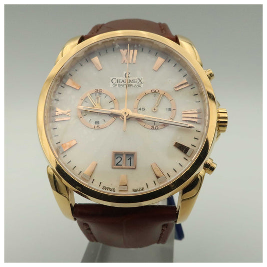 Front view of Charmex Geneva Men's Swiss Quartz (Battery-Powered) Watch 2660-SDV