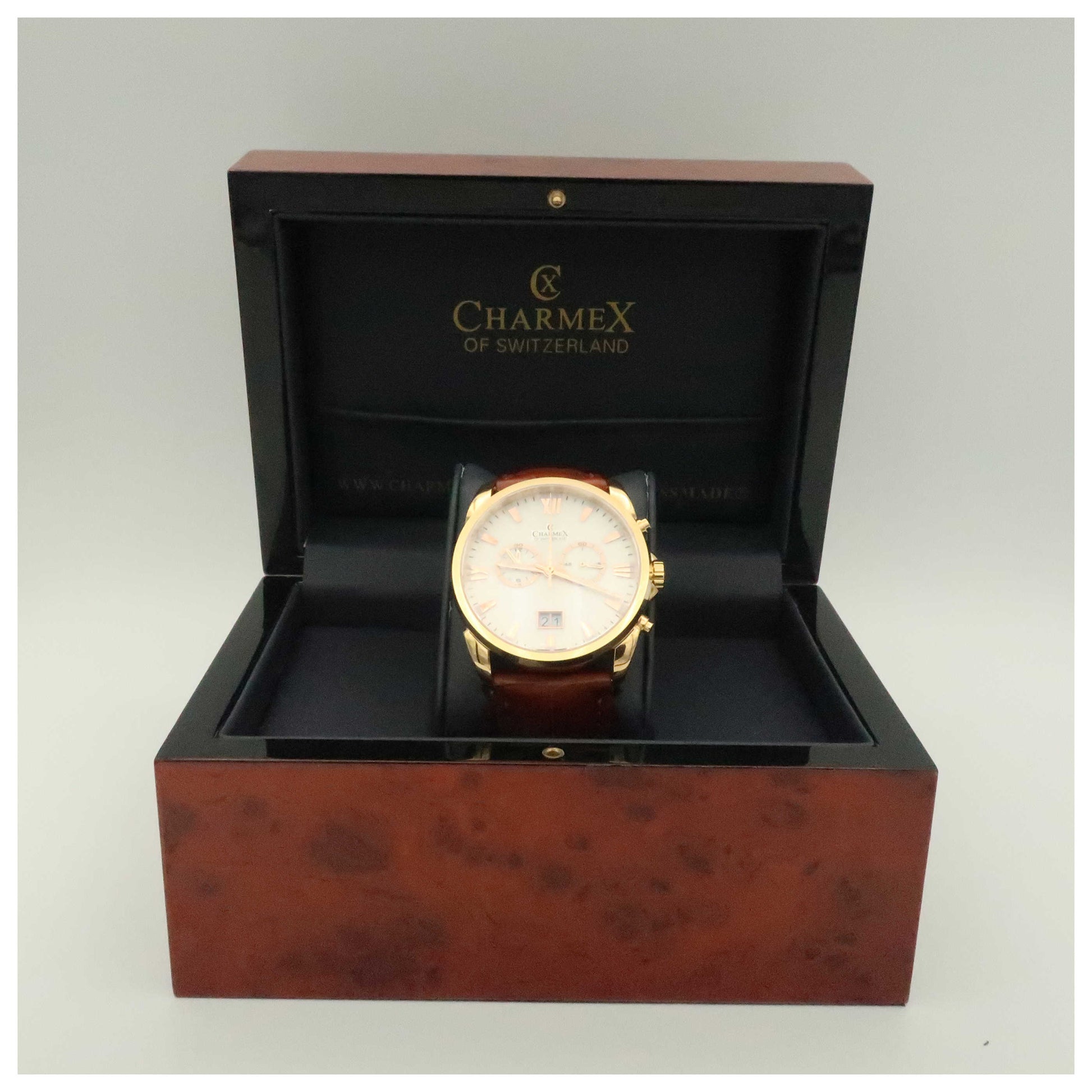 Charmex Geneva Men's Swiss Quartz (Battery-Powered) Watch 2660-SDV - Image #6