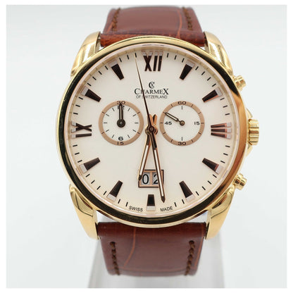 Front view of Charmex Geneva Men's Swiss Quartz (Battery-Powered) Watch 2660-SD