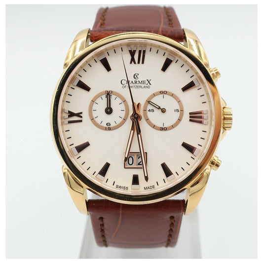 Front view of Charmex Geneva Men's Swiss Quartz (Battery-Powered) Watch 2660-SD