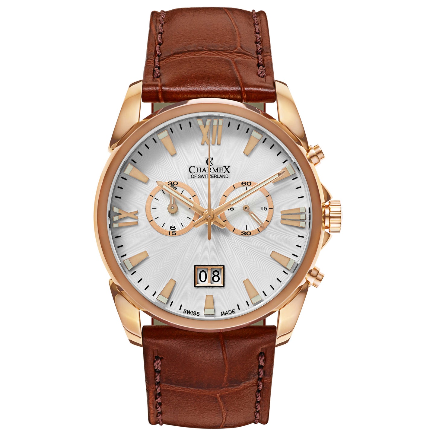 Front view of Charmex Geneva Men's Swiss Quartz (Battery-Powered) Watch 2660