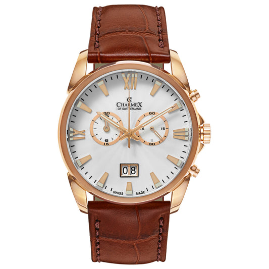 Front view of Charmex Geneva Men's Swiss Quartz (Battery-Powered) Watch 2660