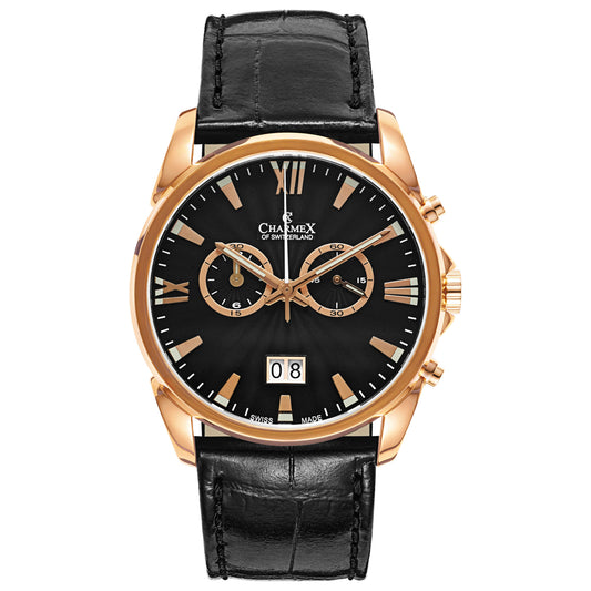 Front view of Charmex Geneva Men's Swiss Quartz (Battery-Powered) Watch 2661